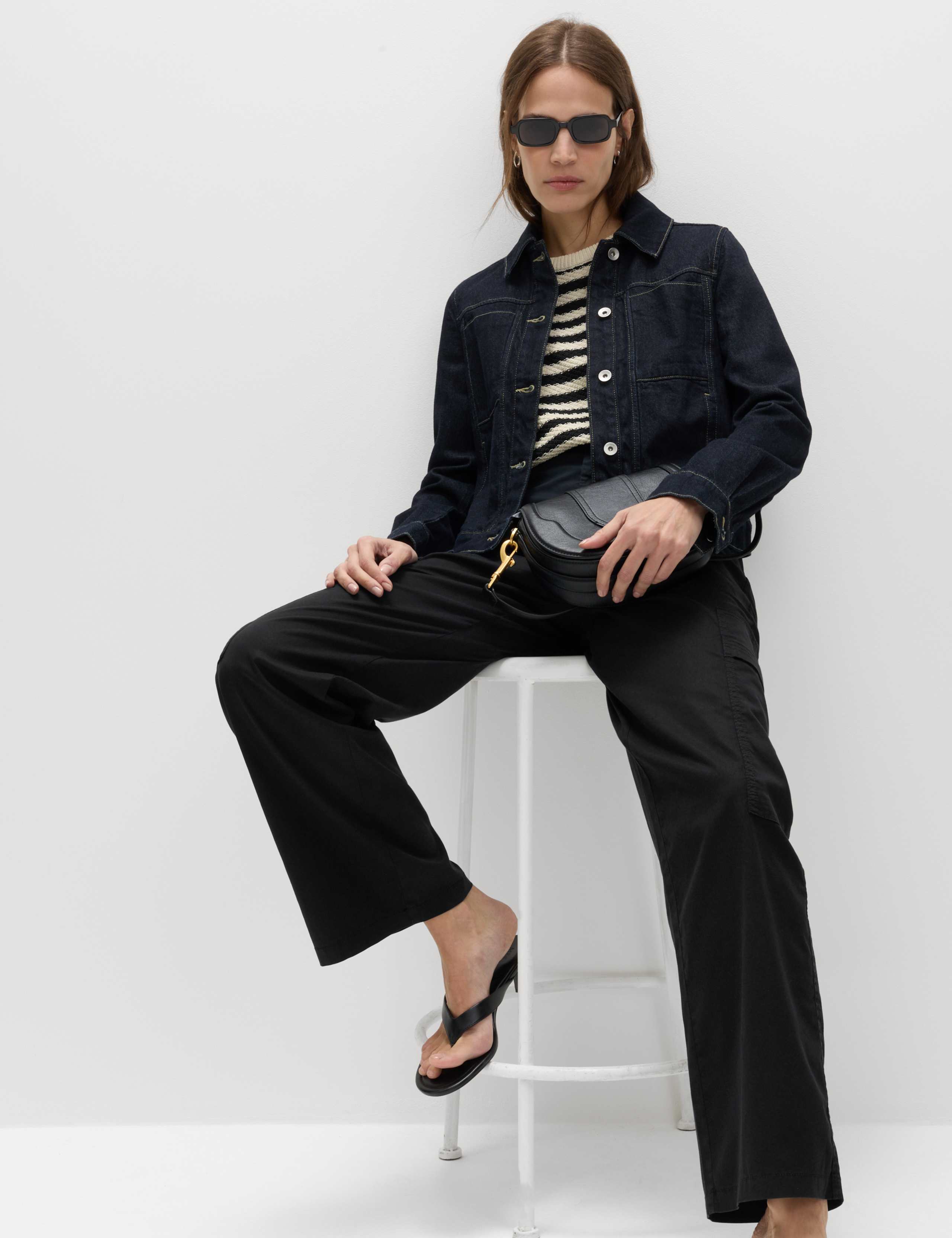 Lyocell Rich Cargo Wide Leg Trousers 5 of 6