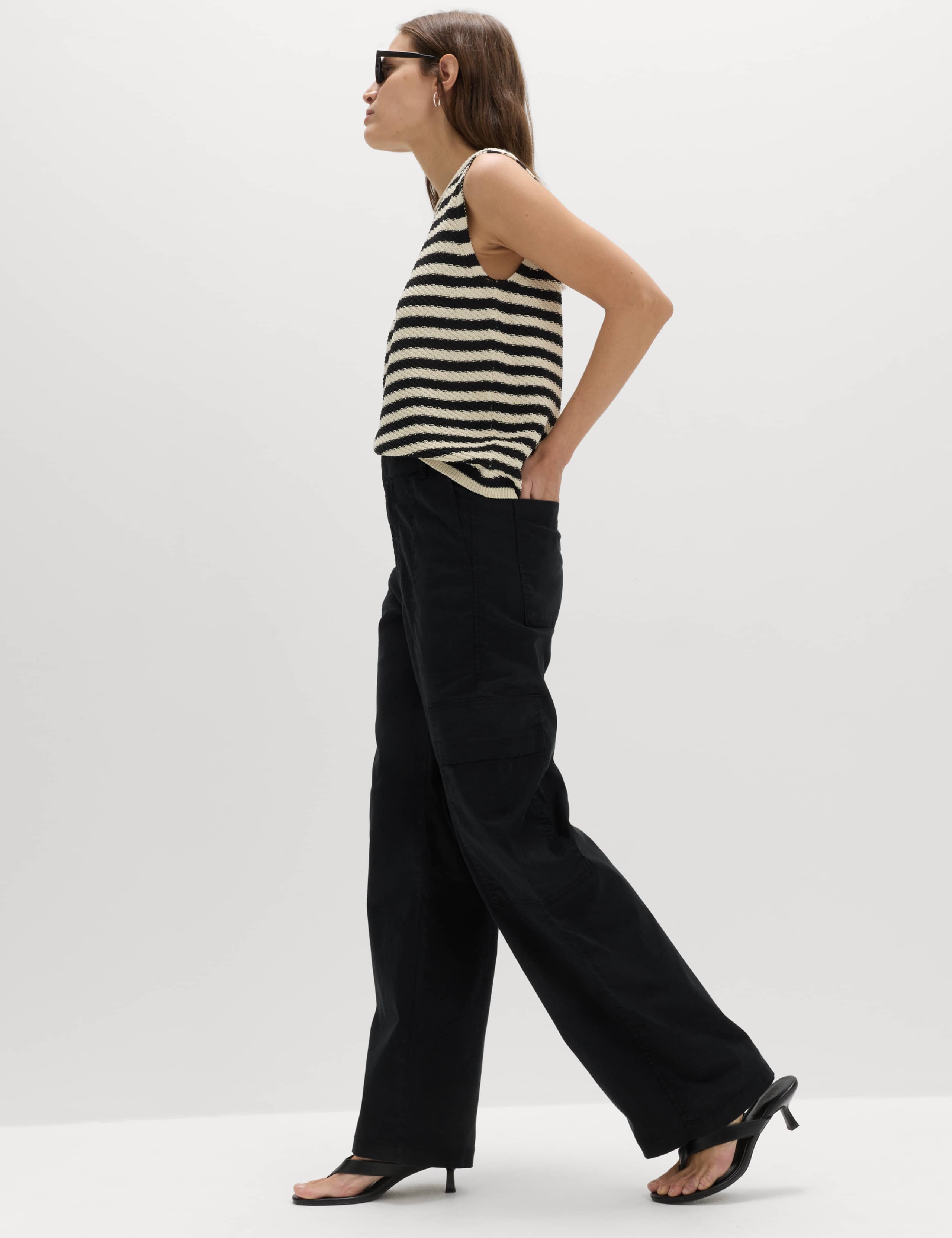 Lyocell Rich Cargo Wide Leg Trousers 6 of 6
