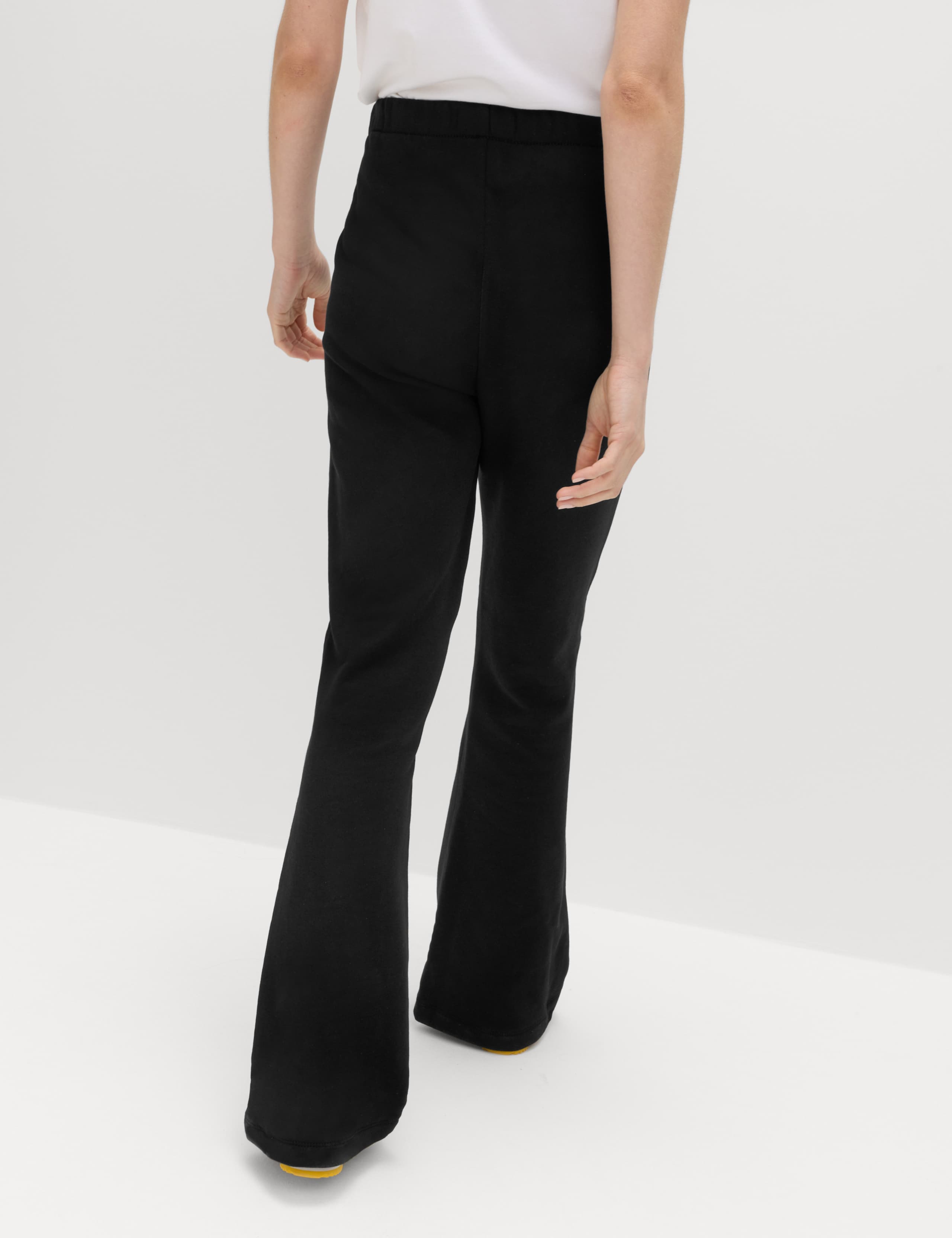 Pure Cotton Seam Detail Flared Joggers 4 of 4