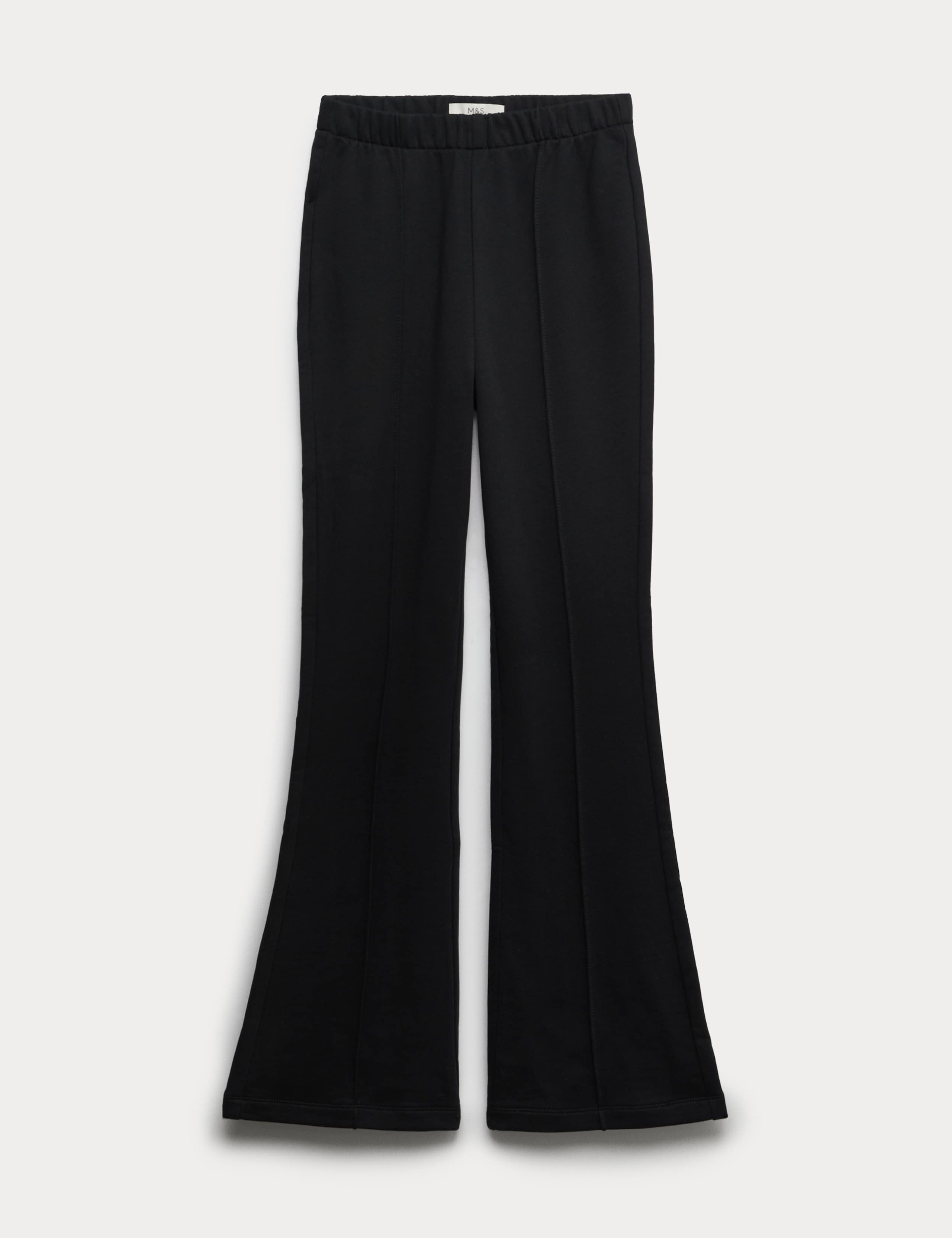 Pure Cotton Seam Detail Flared Joggers 2 of 4