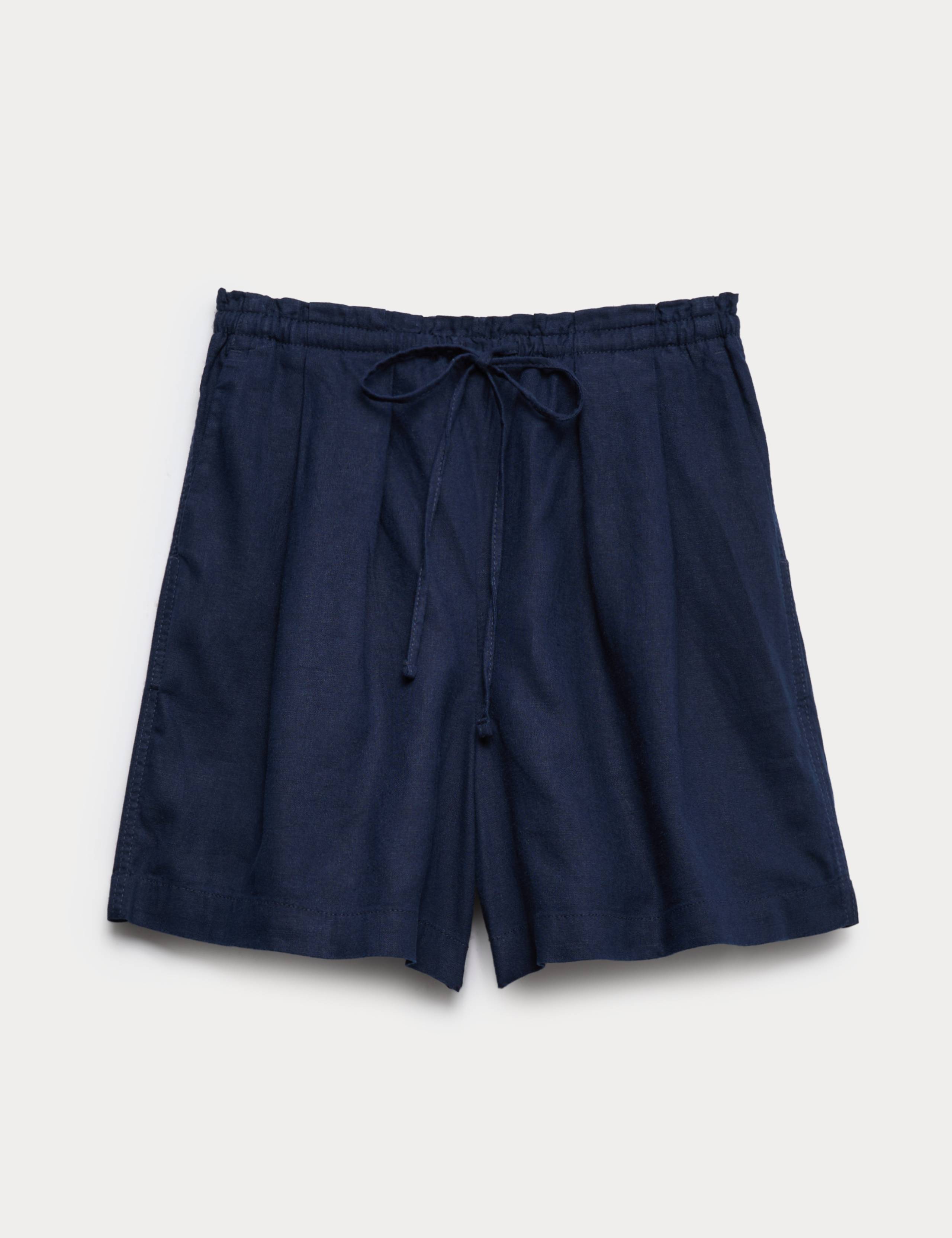 Linen Rich High Waisted Shorts 2 of 6