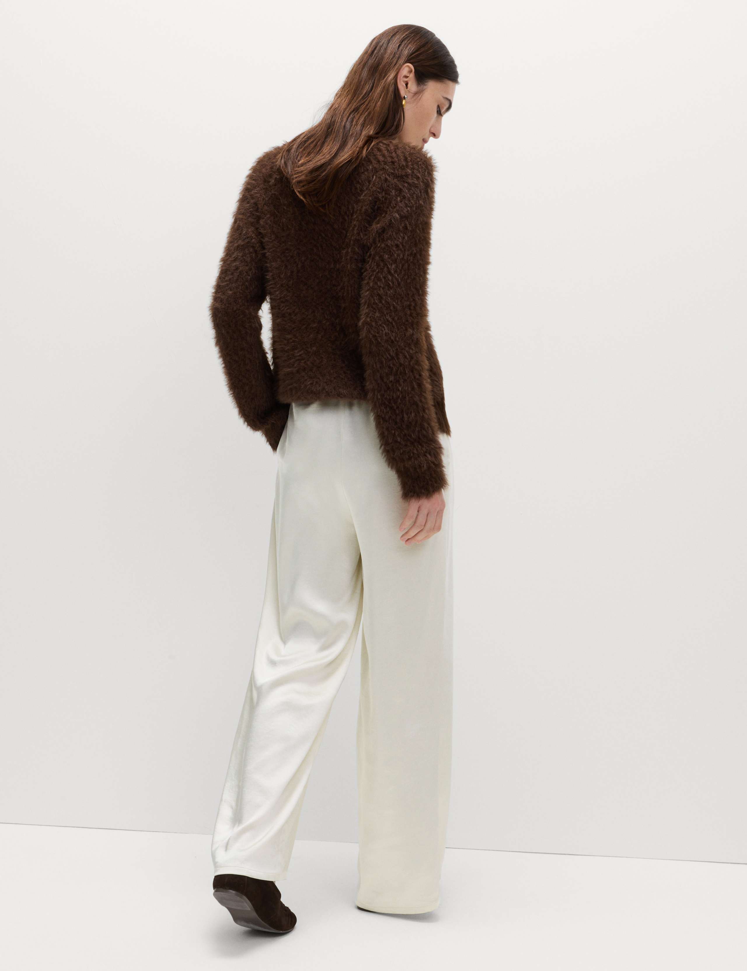 Satin Drawstring Wide Leg Trousers 5 of 5