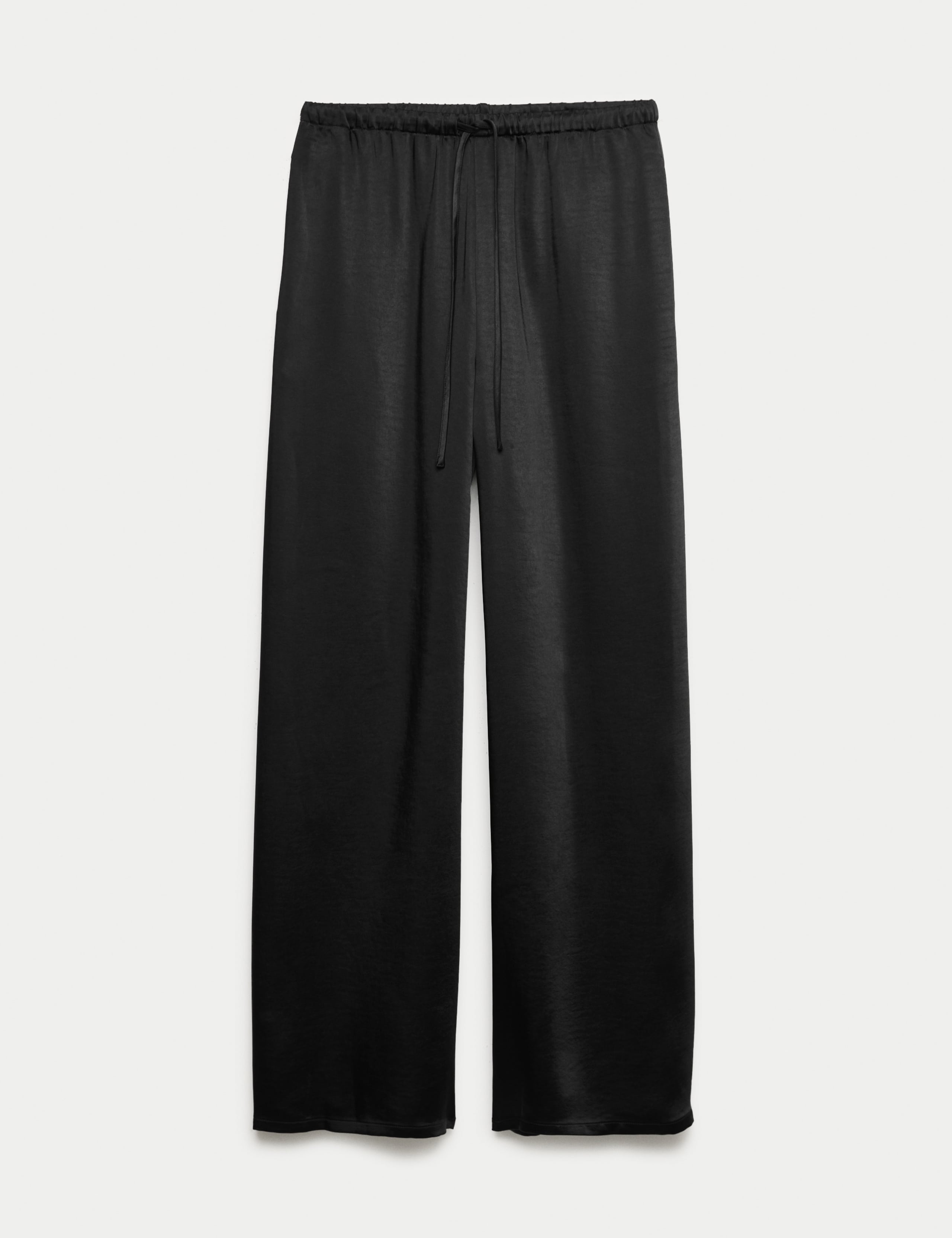 Satin Drawstring Wide Leg Trousers 2 of 7