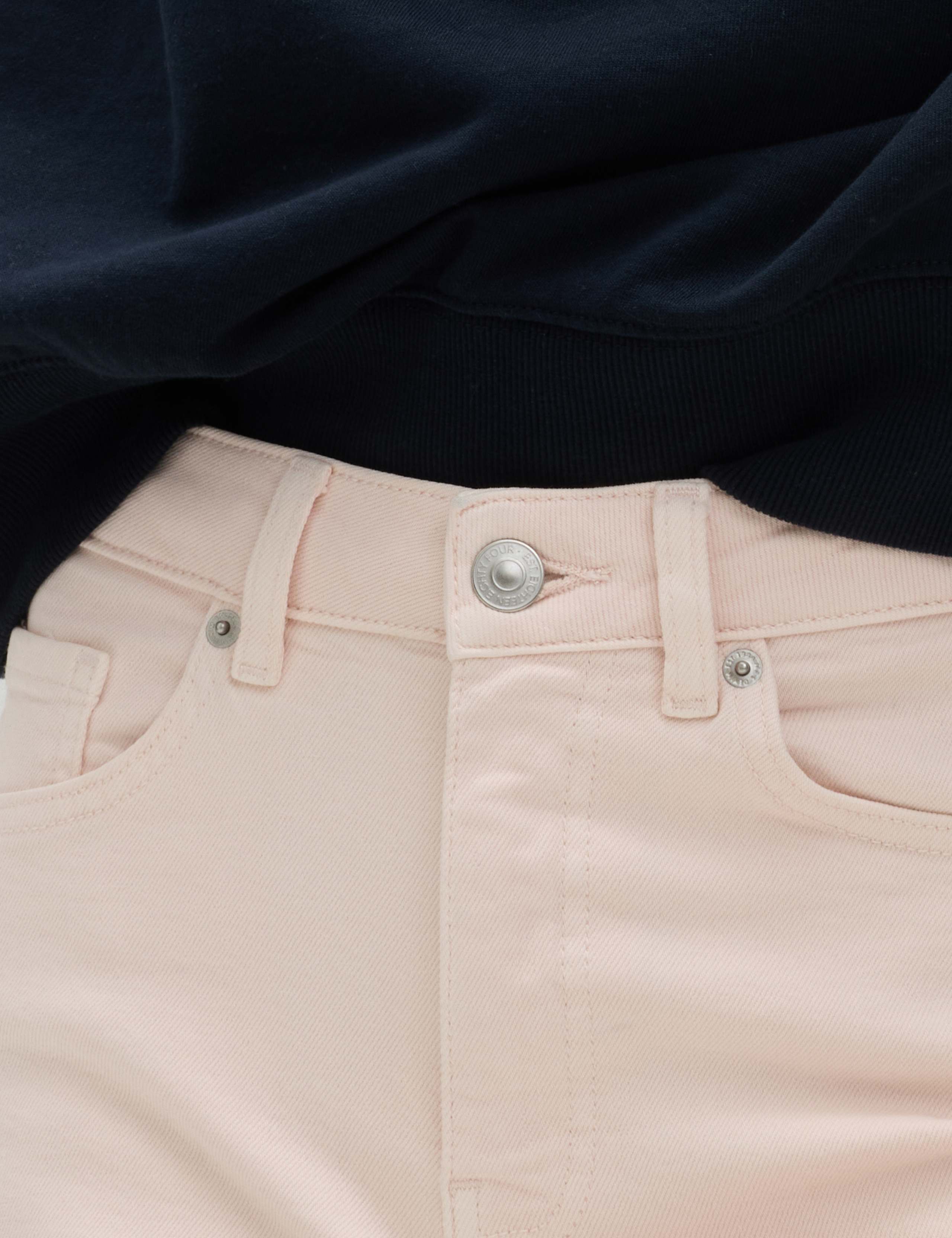 High Waisted Cropped Slim Fit Jeans 2 of 4