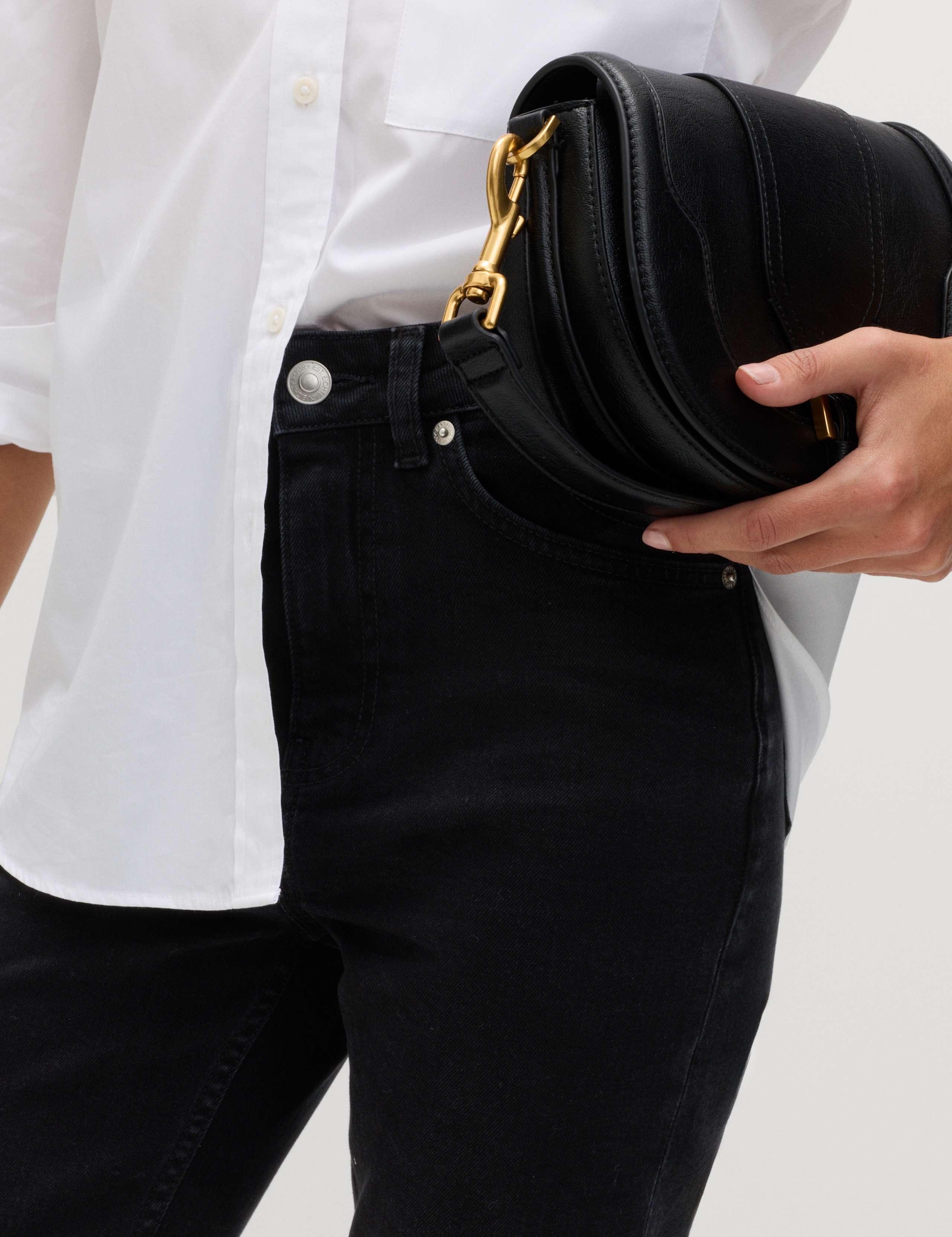 High Waisted Cropped Slim Fit Jeans 3 of 7