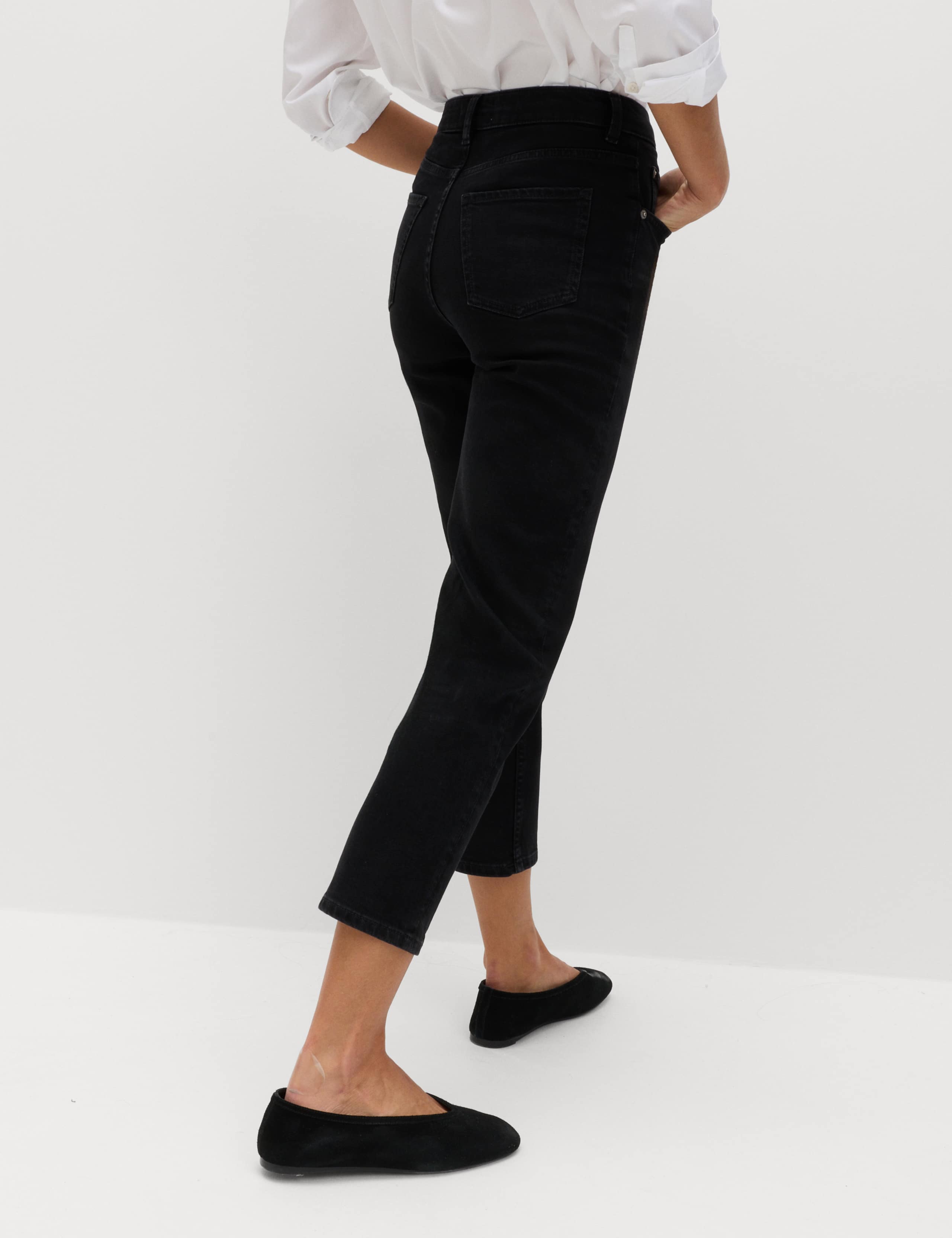 High Waisted Cropped Slim Fit Jeans 6 of 7
