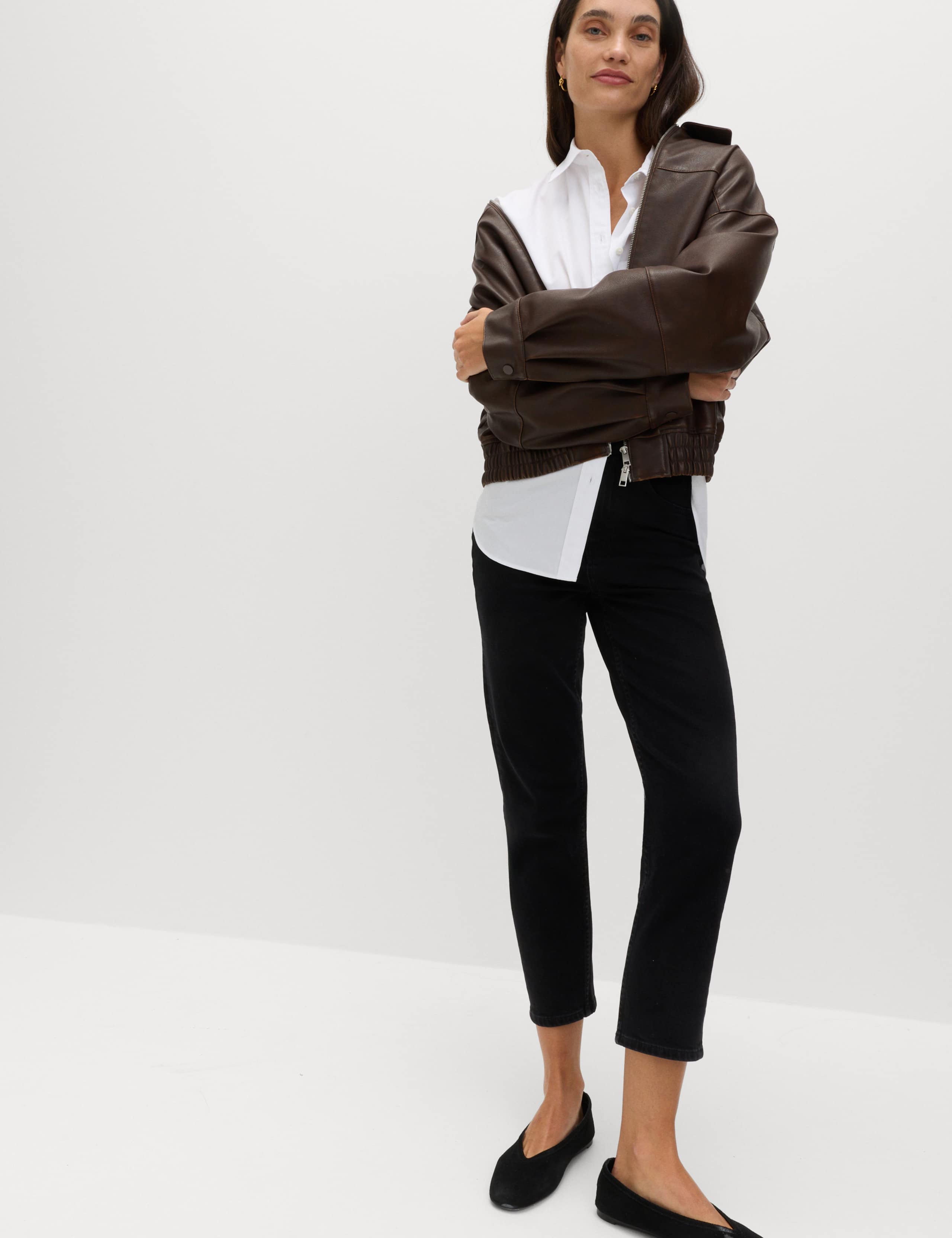 High Waisted Cropped Slim Fit Jeans 7 of 7