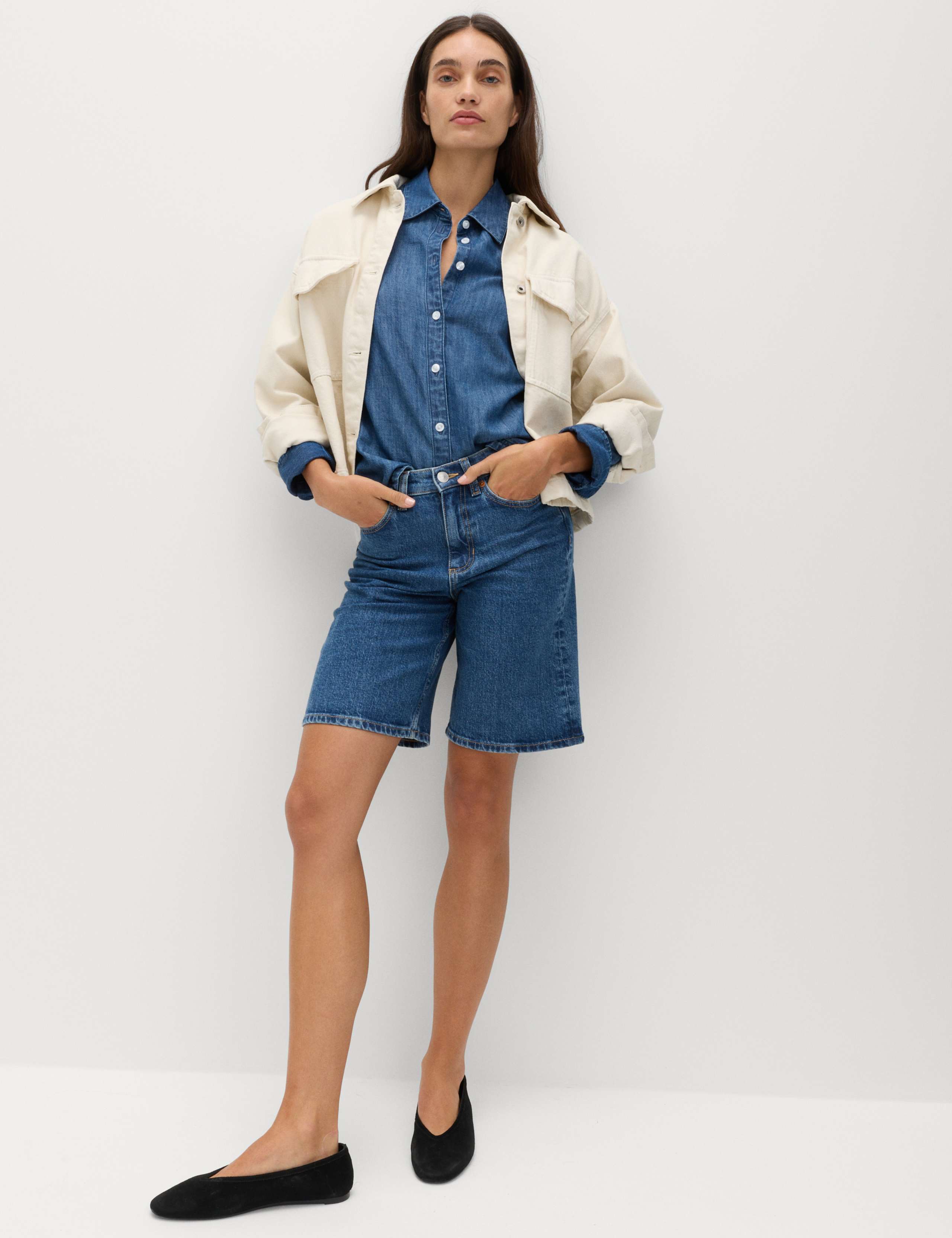 Pure Cotton High Waisted Bermuda Short 5 of 5