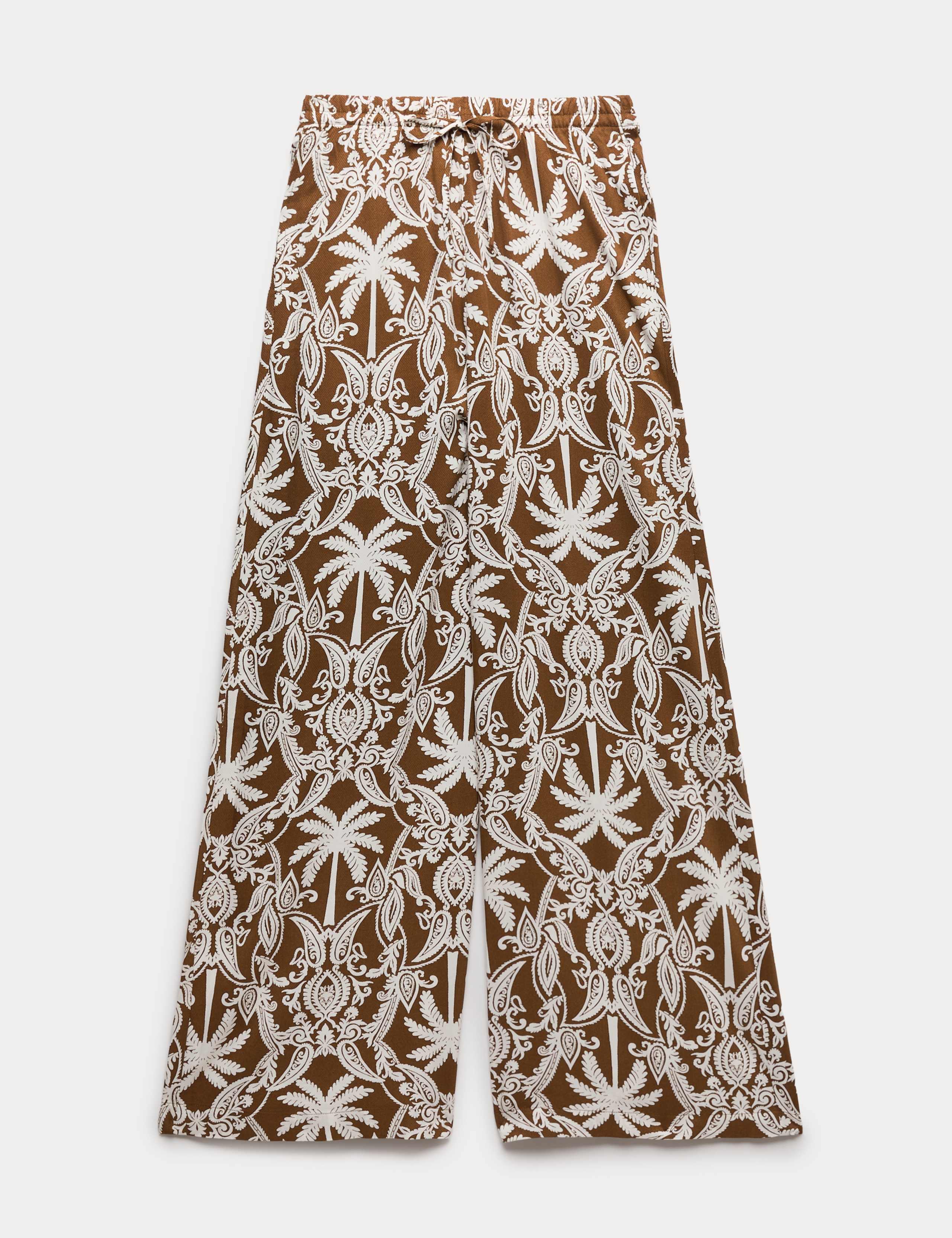 Polka Dot Printed Pull On Wide Leg Trousers 1 of 1