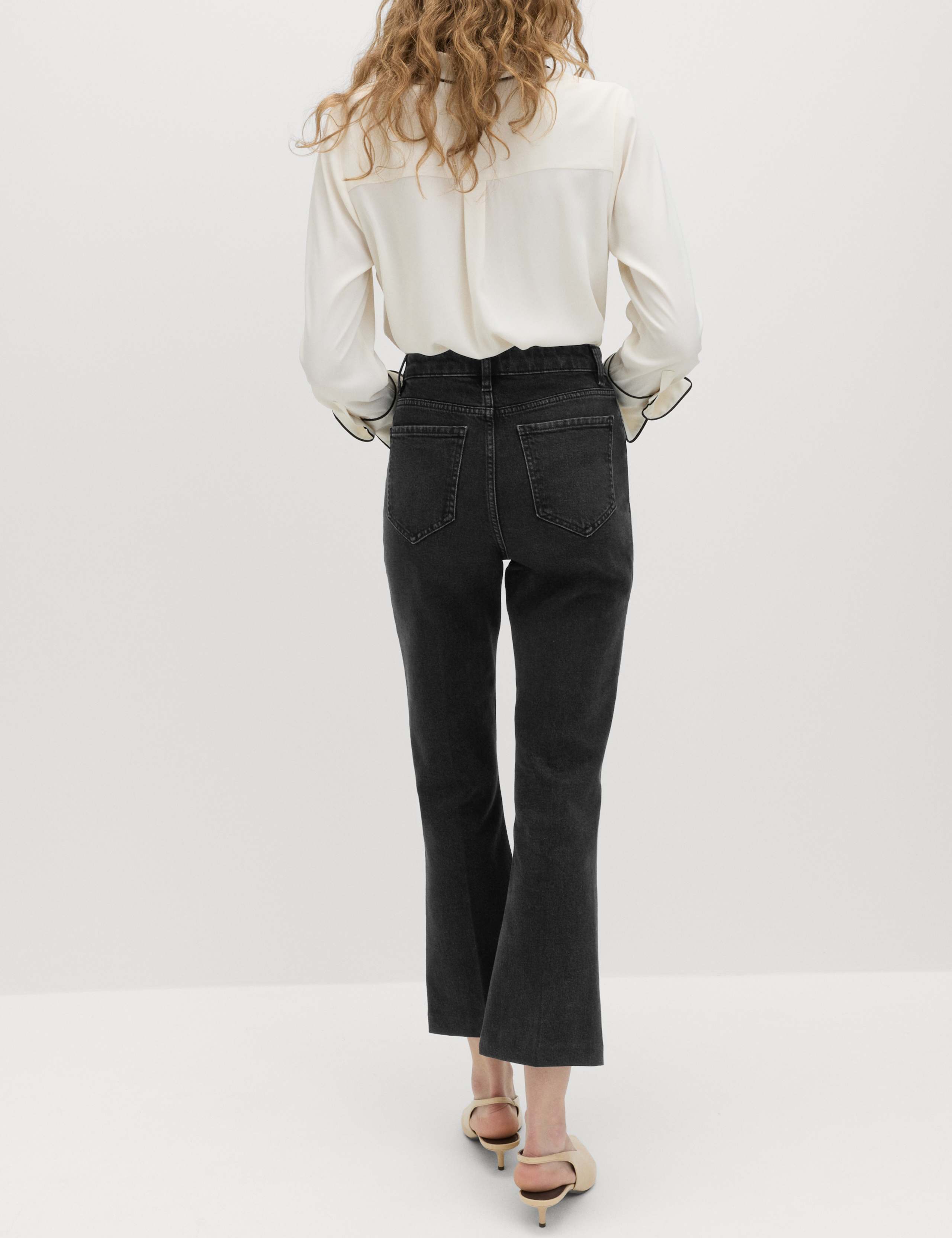 High Waisted Kickflare Cropped Jeans 6 of 6