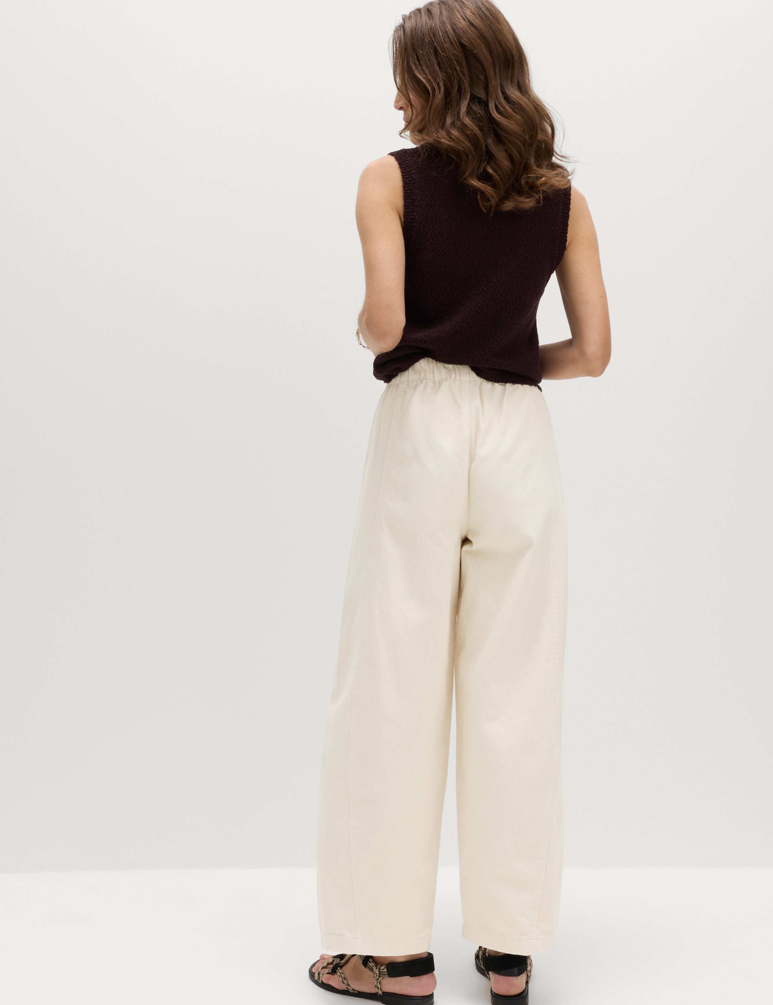 Pull On High Waisted Barrel Leg Jeans 4 of 5