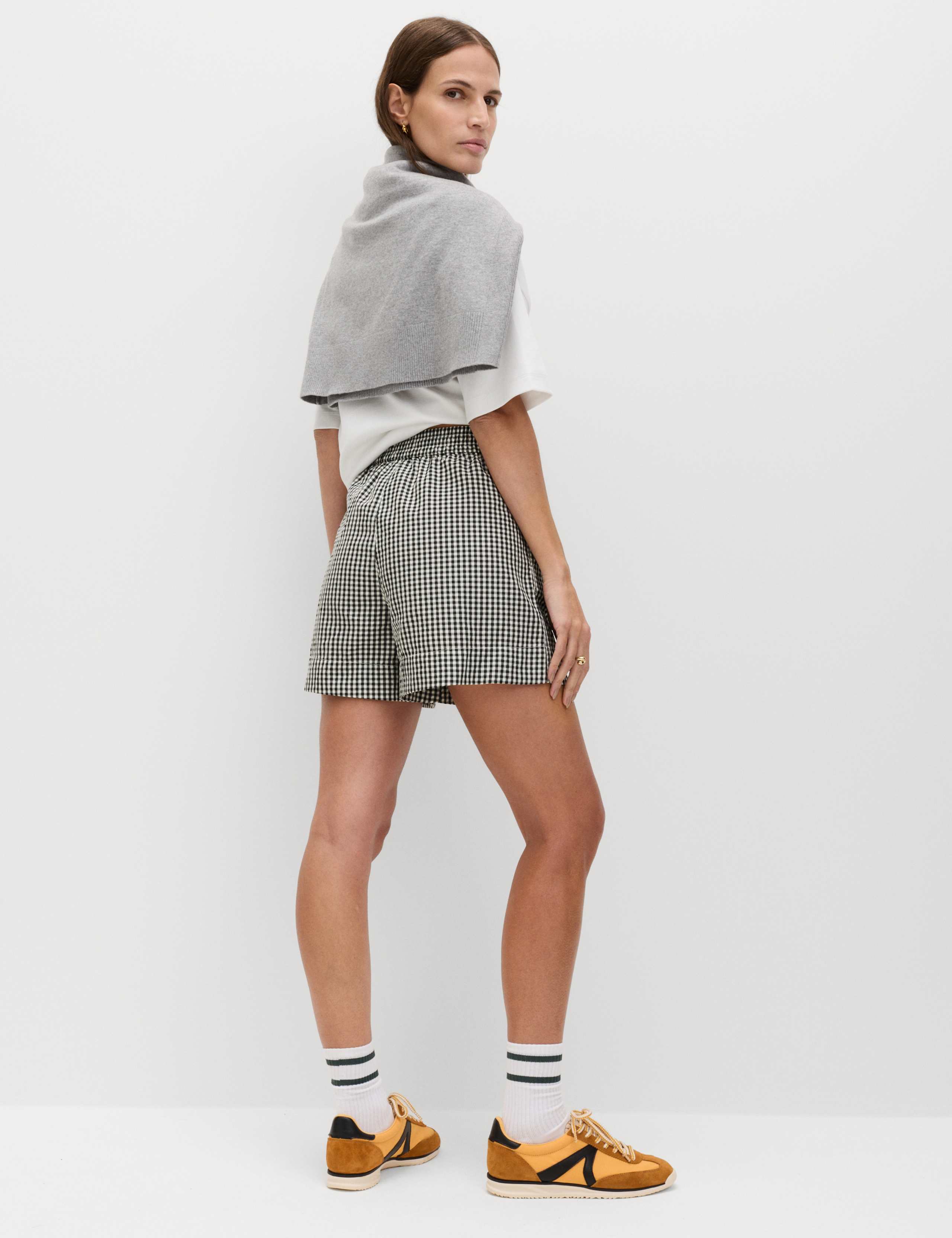 Gingham High Waisted Shorts 3 of 7