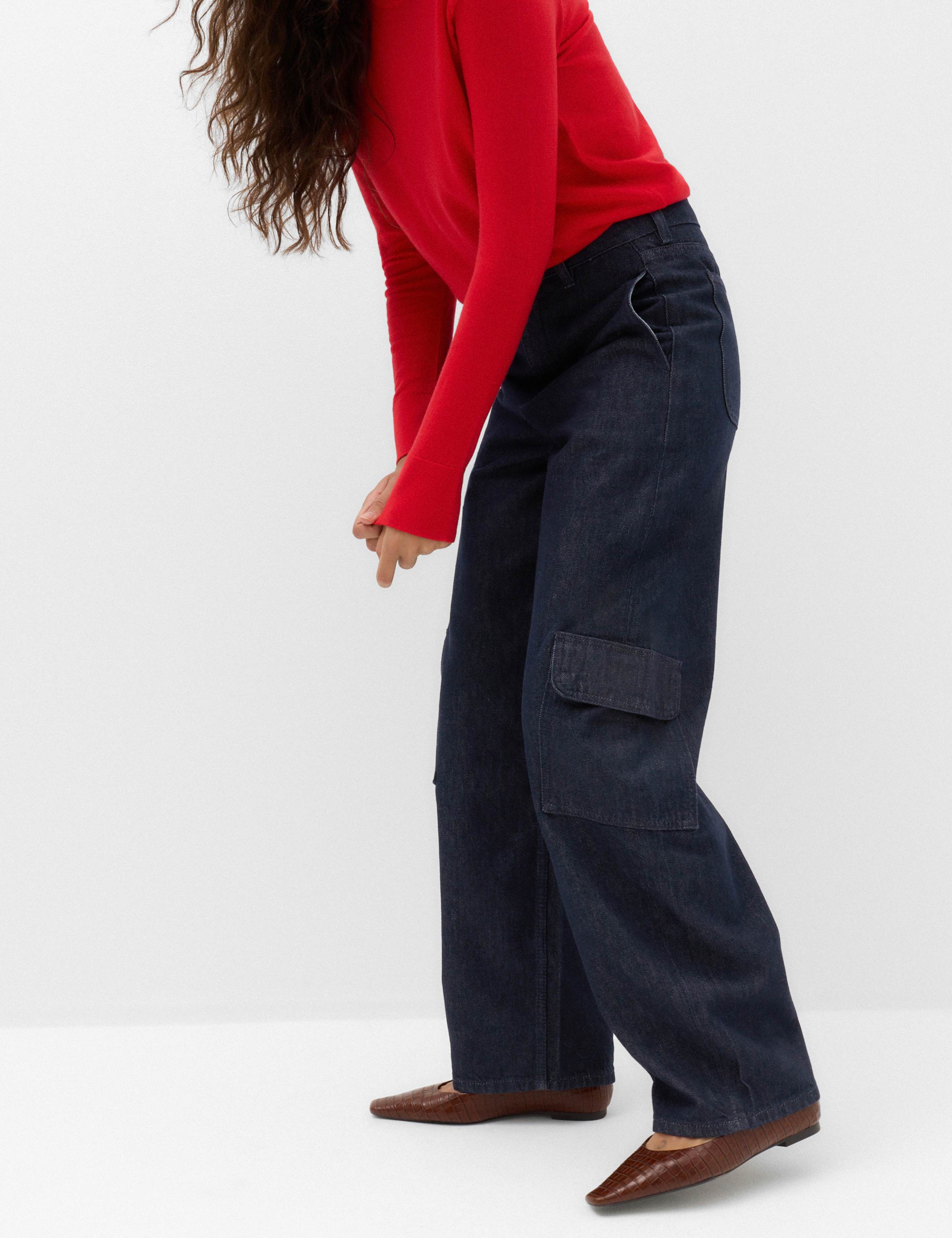 Utility Mid Rise Barrel Jeans with Lyocell 6 of 6