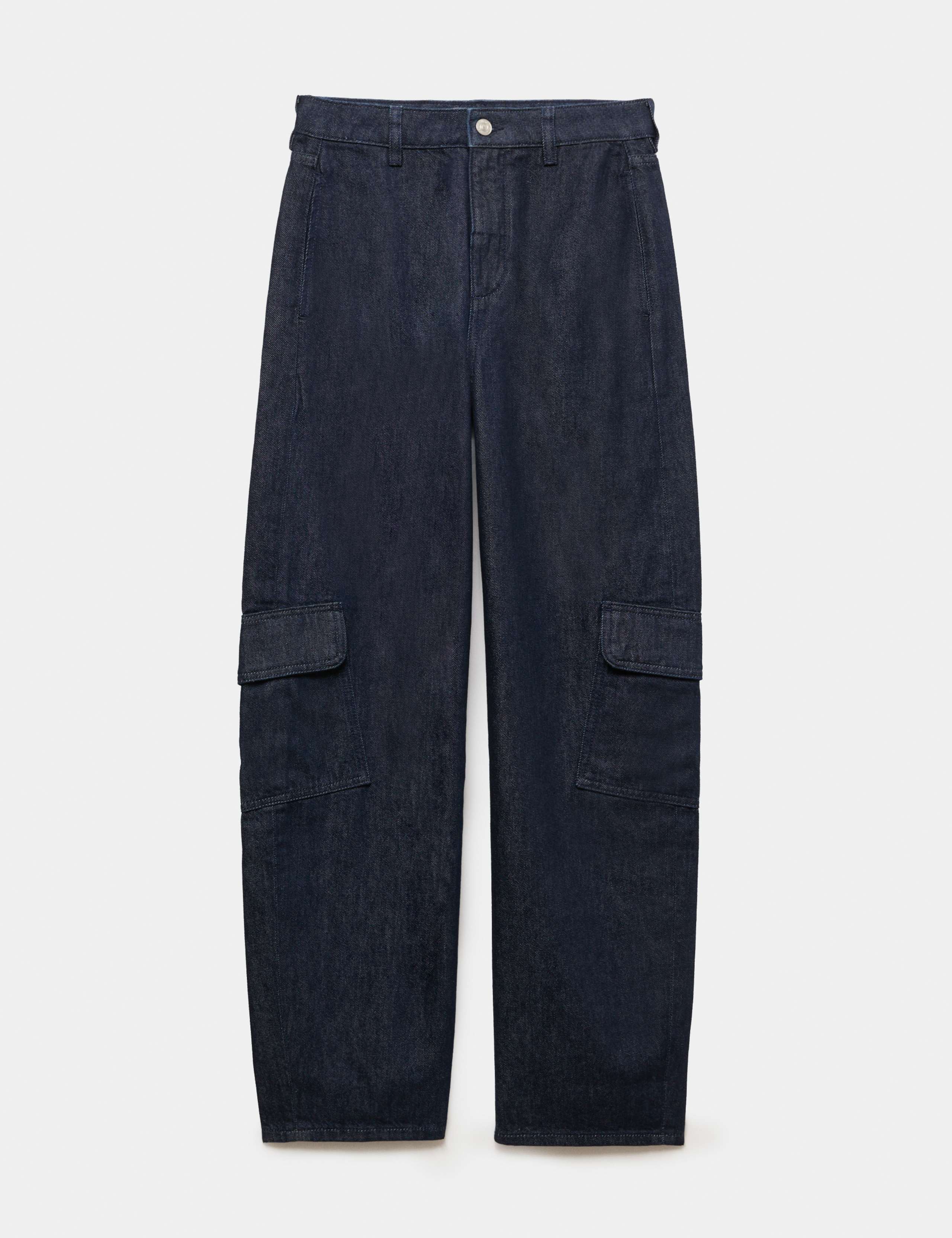 Utility Mid Rise Barrel Jeans with Lyocell 2 of 6