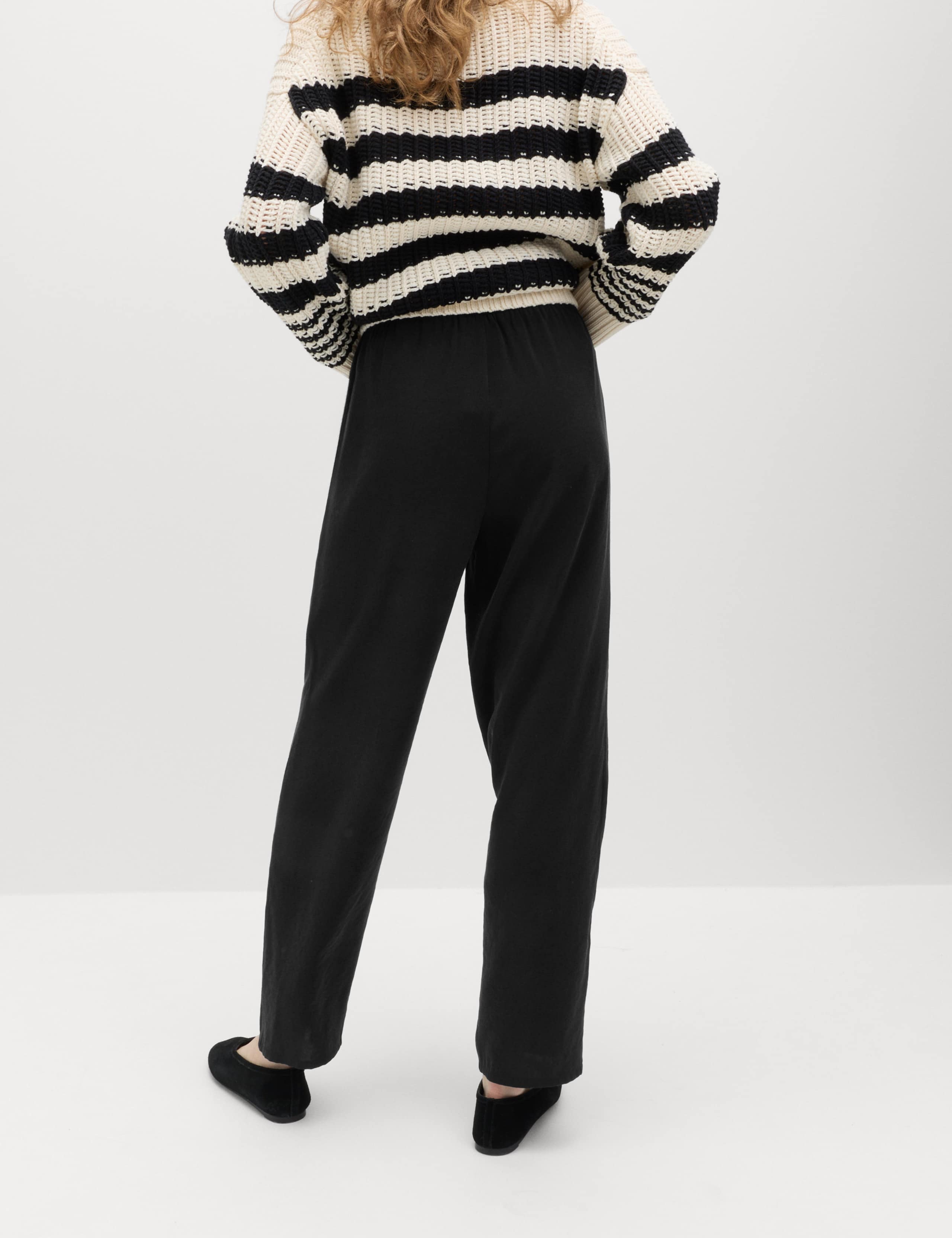 Pull On Elasticated Waist Straight Leg Trousers 4 of 5