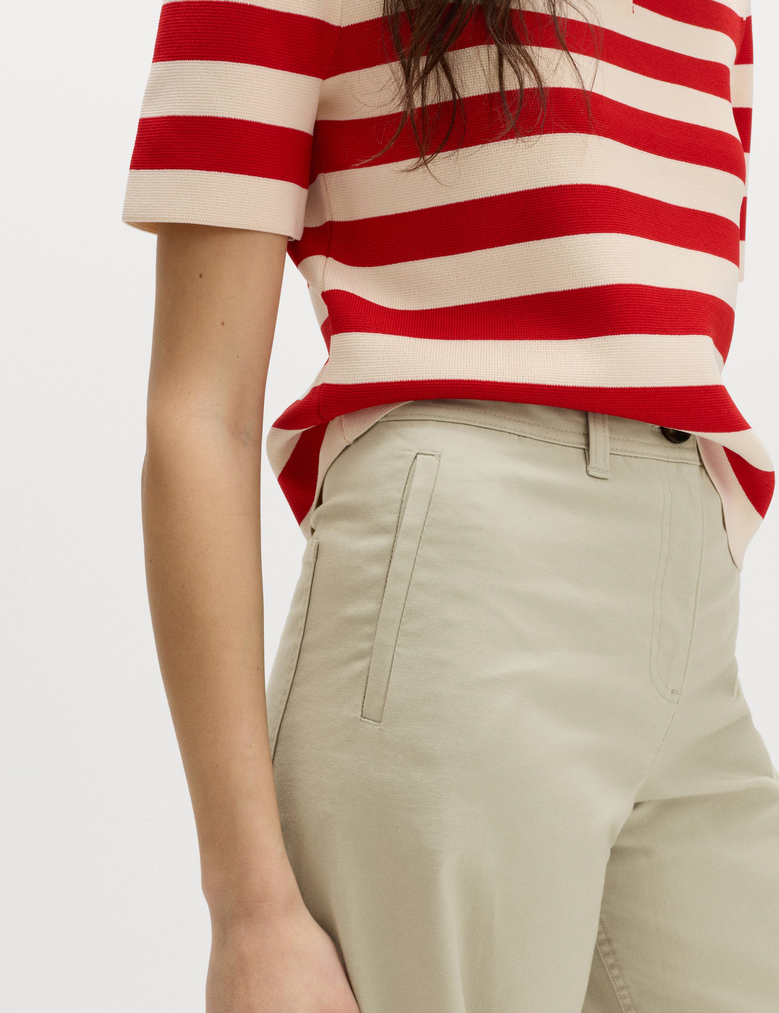 Cotton Rich Turn Up Wide Leg Chinos 3 of 4