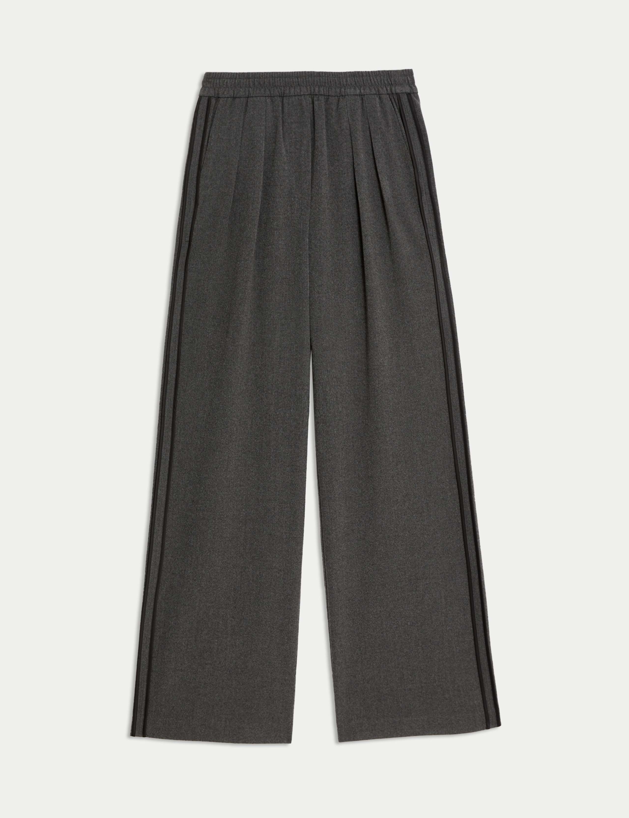 Side Stripe Pull On Wide Leg Trousers 2 of 5