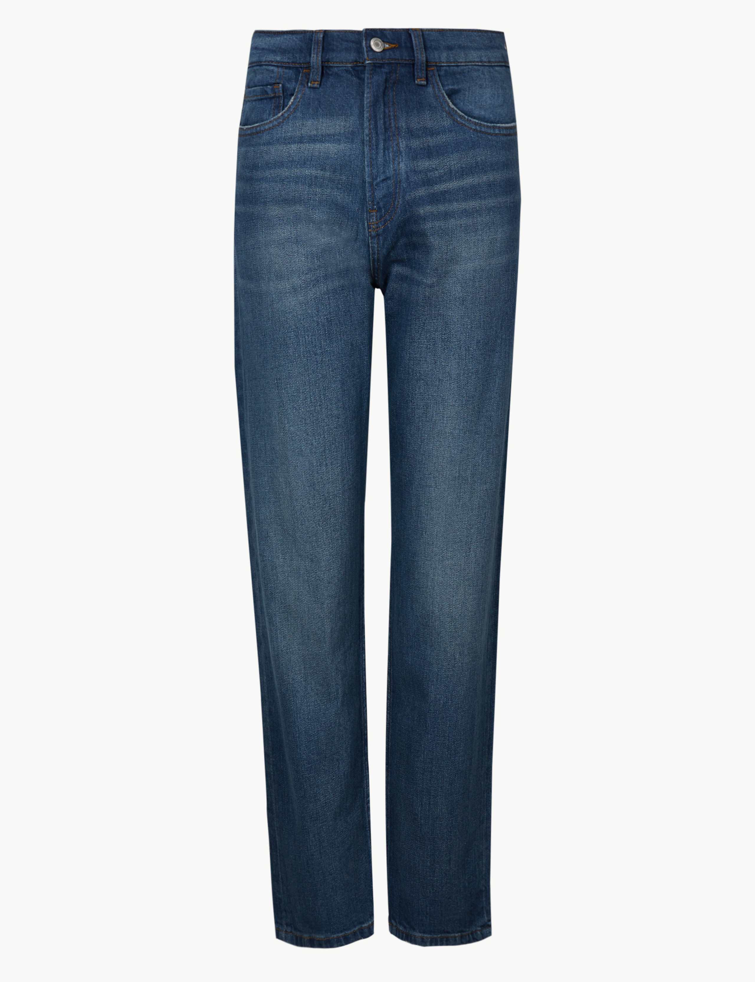 High Waist Straight Leg Ankle Grazer Jeans 2 of 5