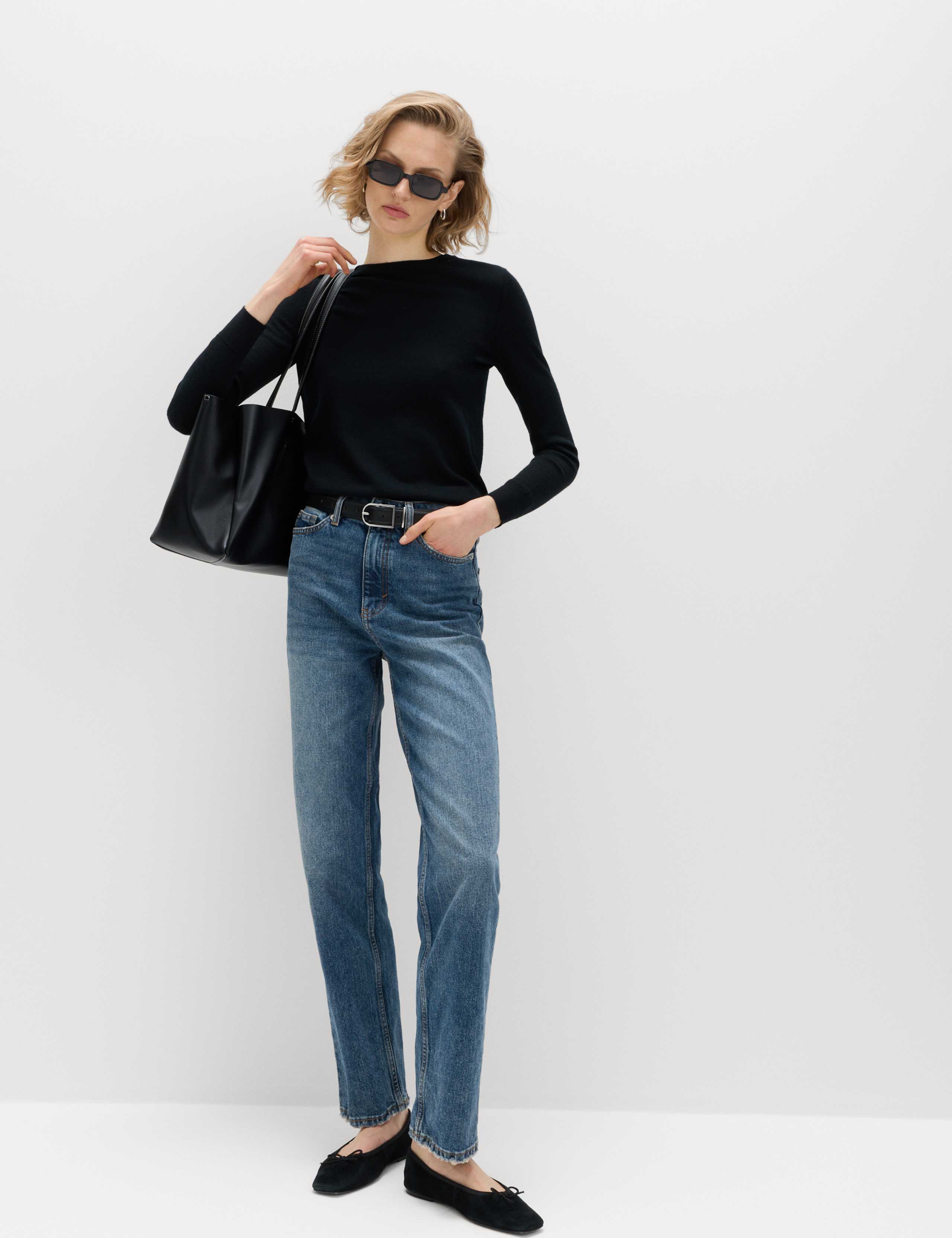 High Waisted Straight Leg Jeans 1 of 5