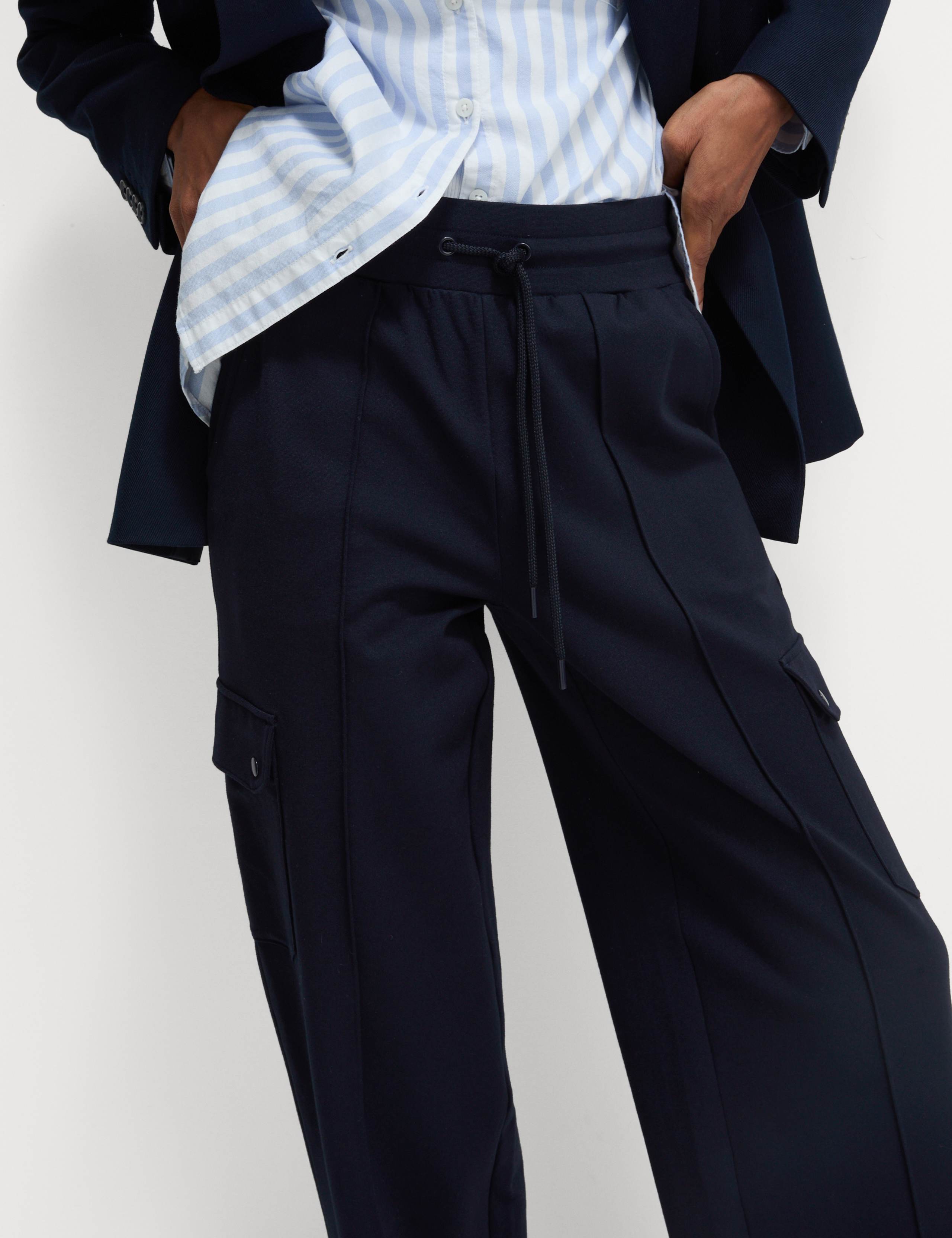 Ponte Utility Wide Leg Trousers 4 of 6