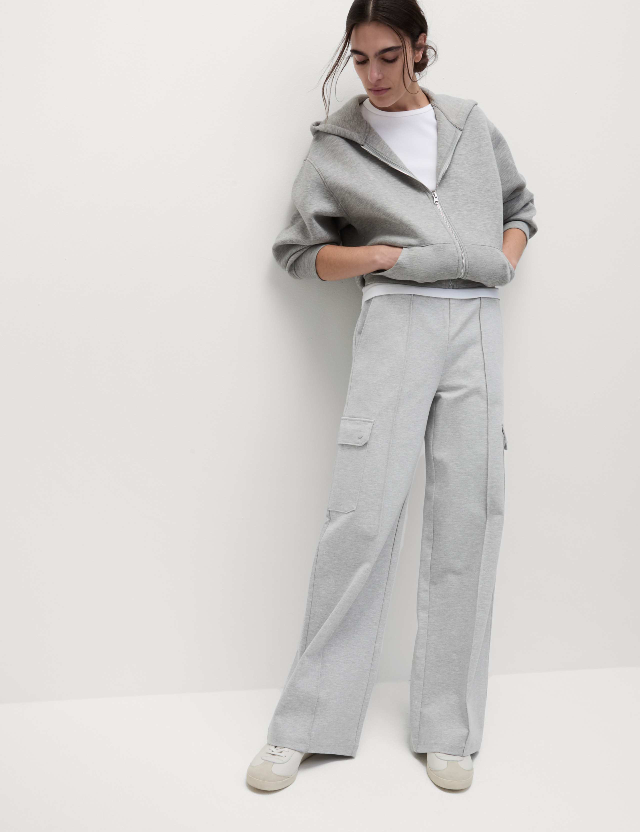 Ponte Utility Wide Leg Trousers 1 of 6