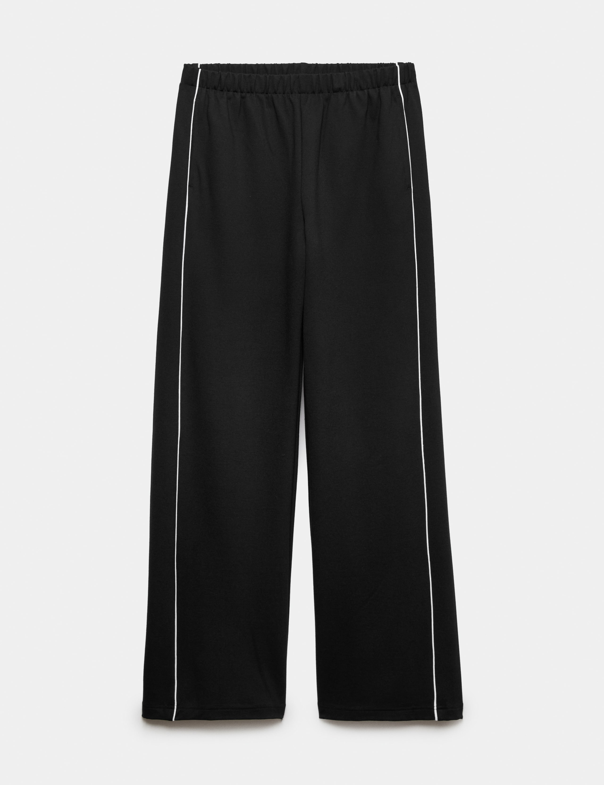 Ponte Side Stripe Drawstring Wide Leg Joggers 2 of 6