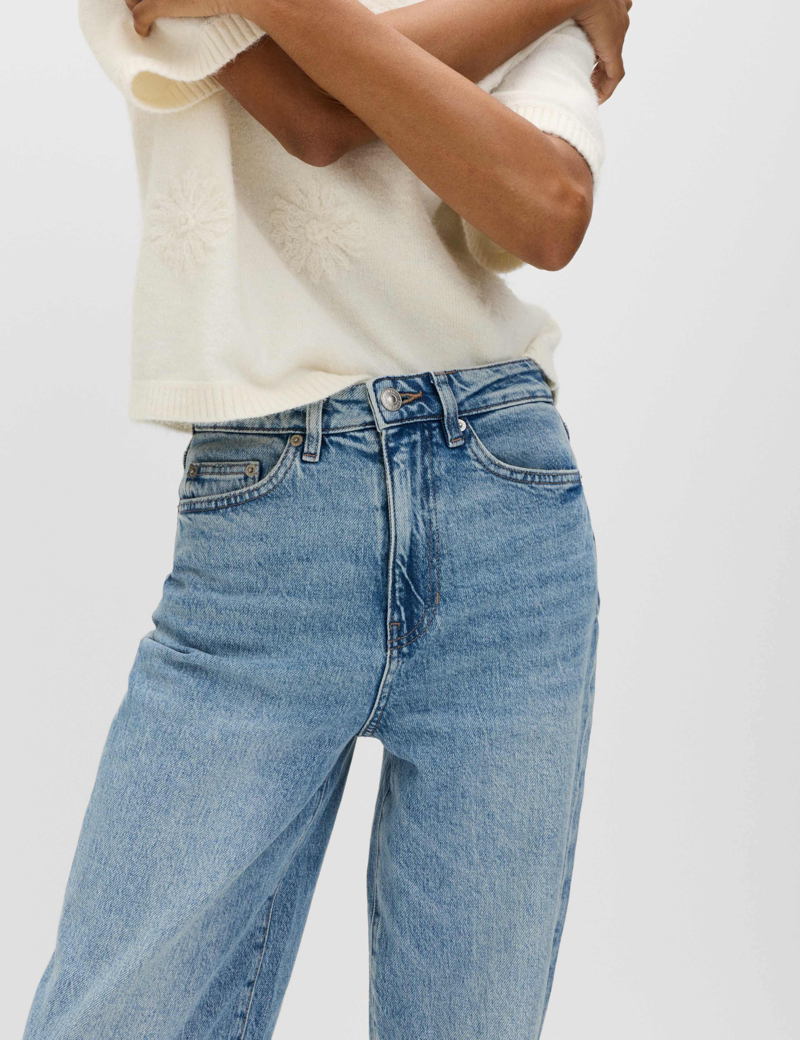 Mom High Waisted Ankle Grazer Jeans 4 of 6
