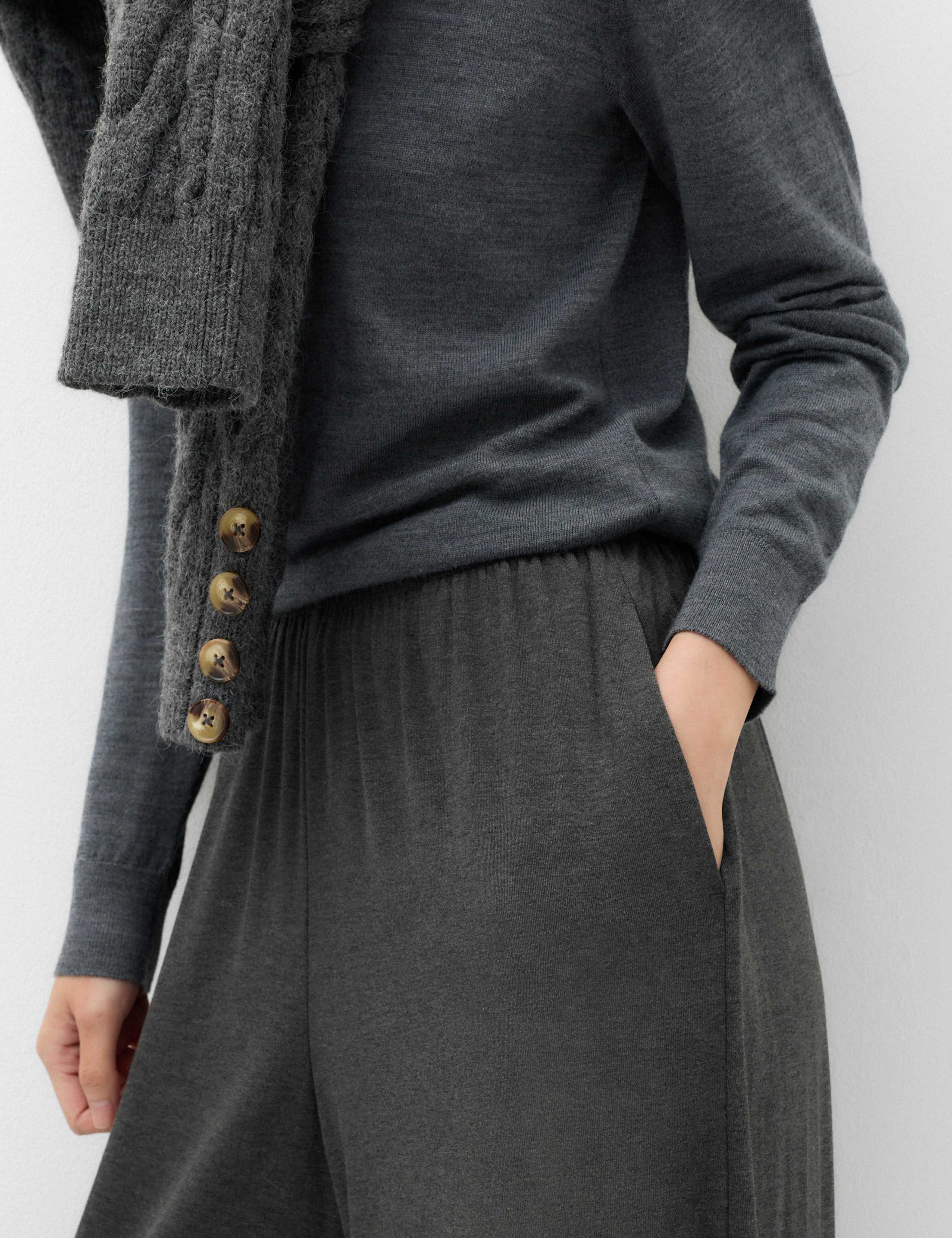 High Waisted Wide Leg Palazzo Trousers 3 of 5