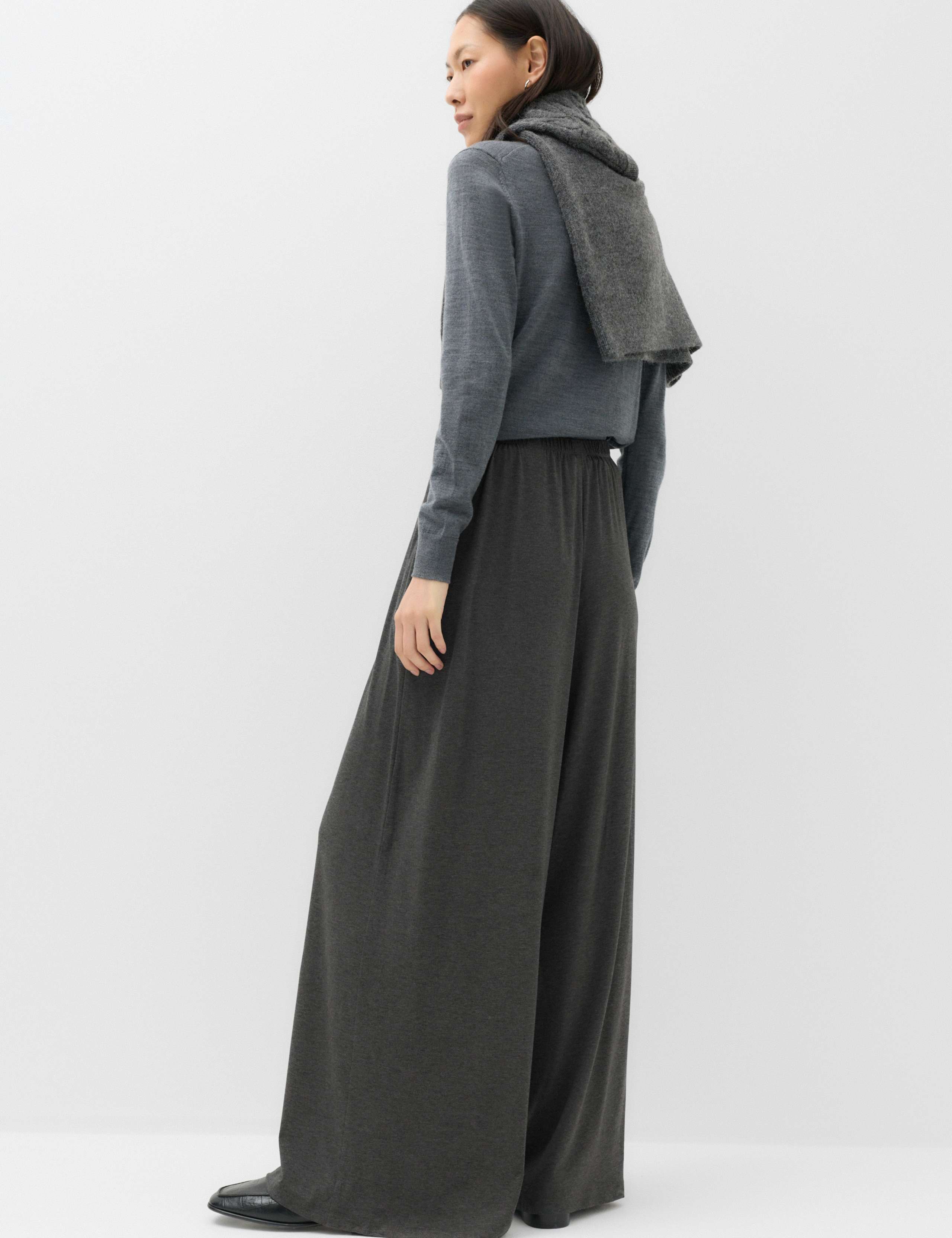 High Waisted Wide Leg Palazzo Trousers 4 of 5