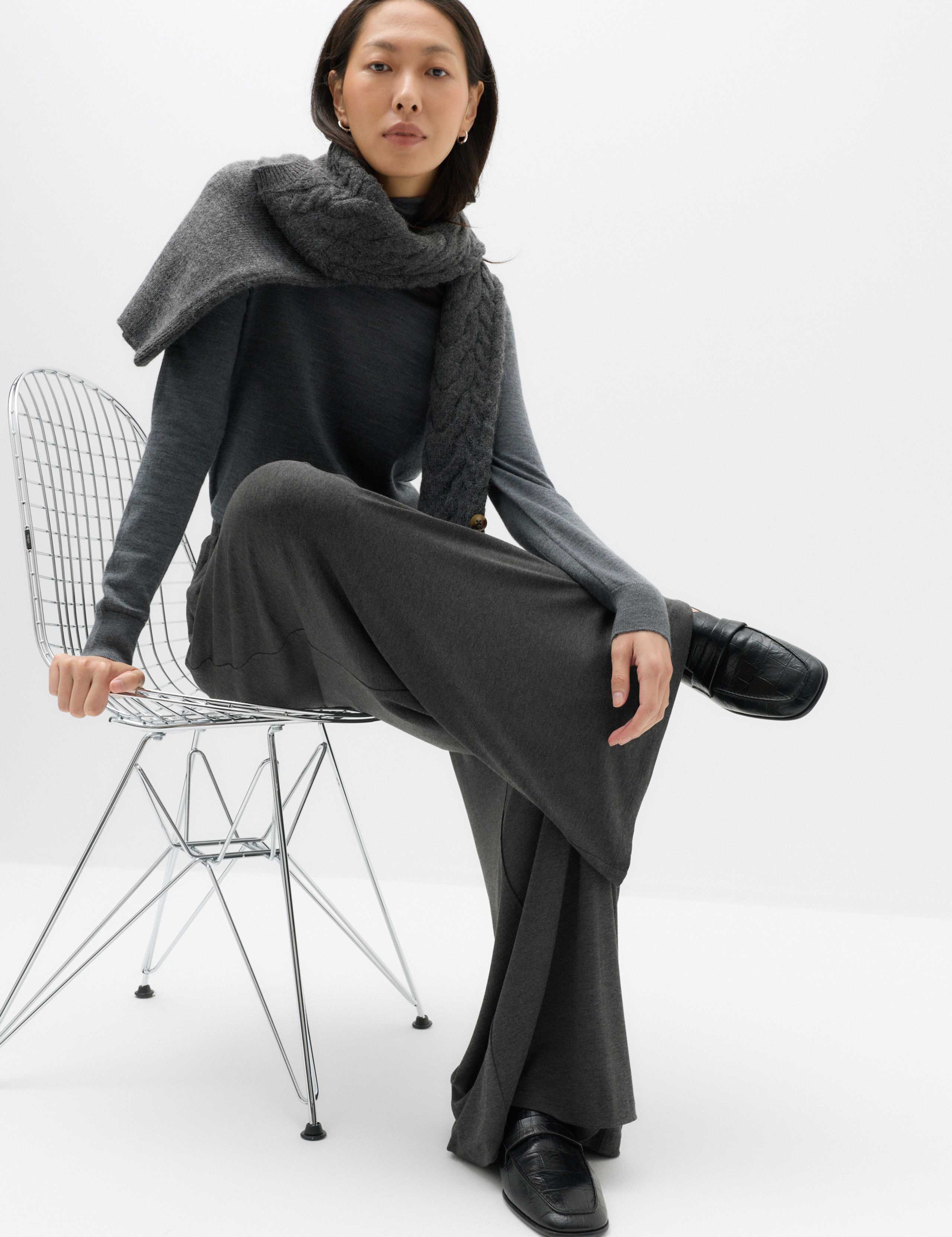 High Waisted Wide Leg Palazzo Trousers 5 of 5