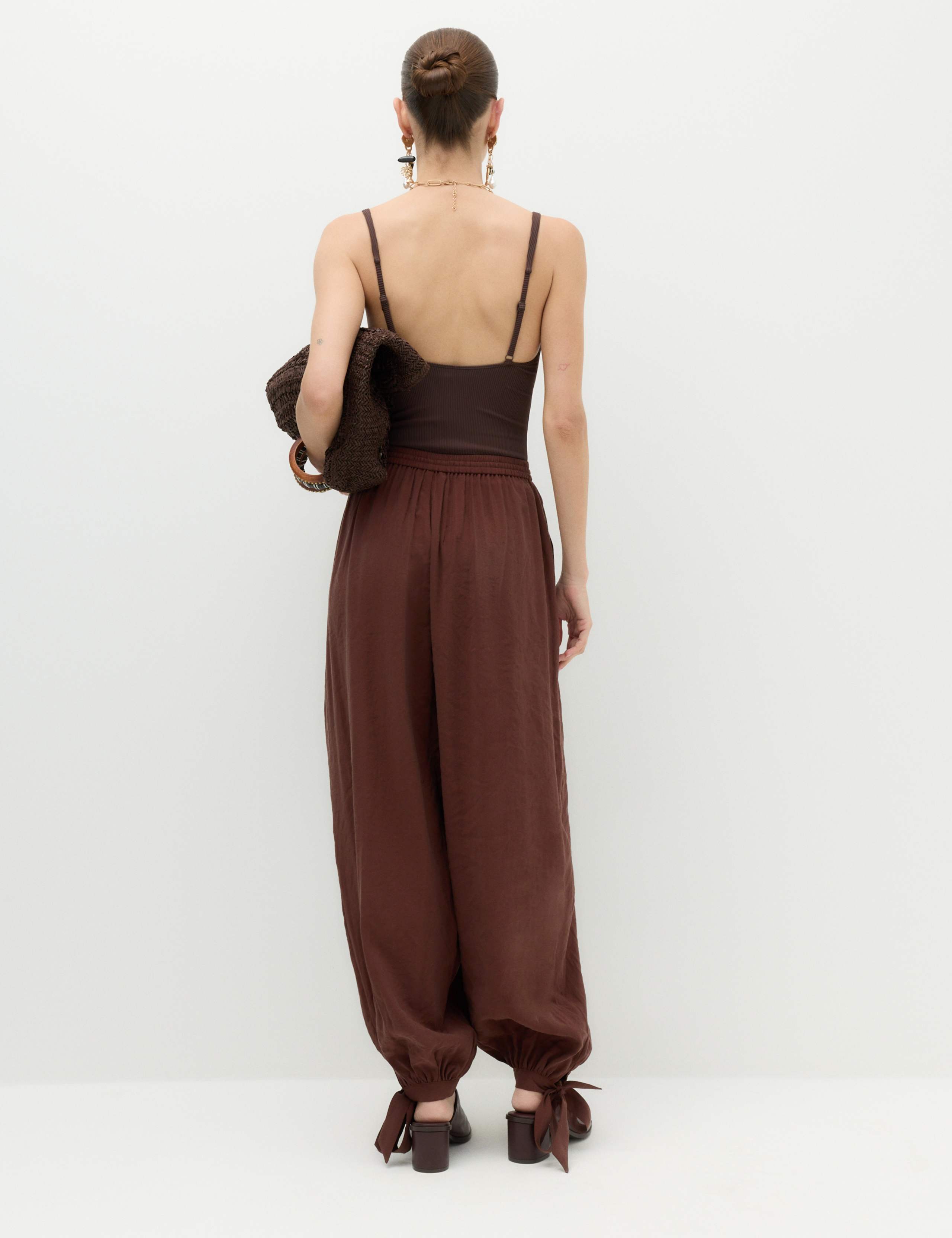 Tie Hem Drawstring Balloon Trousers 3 of 7