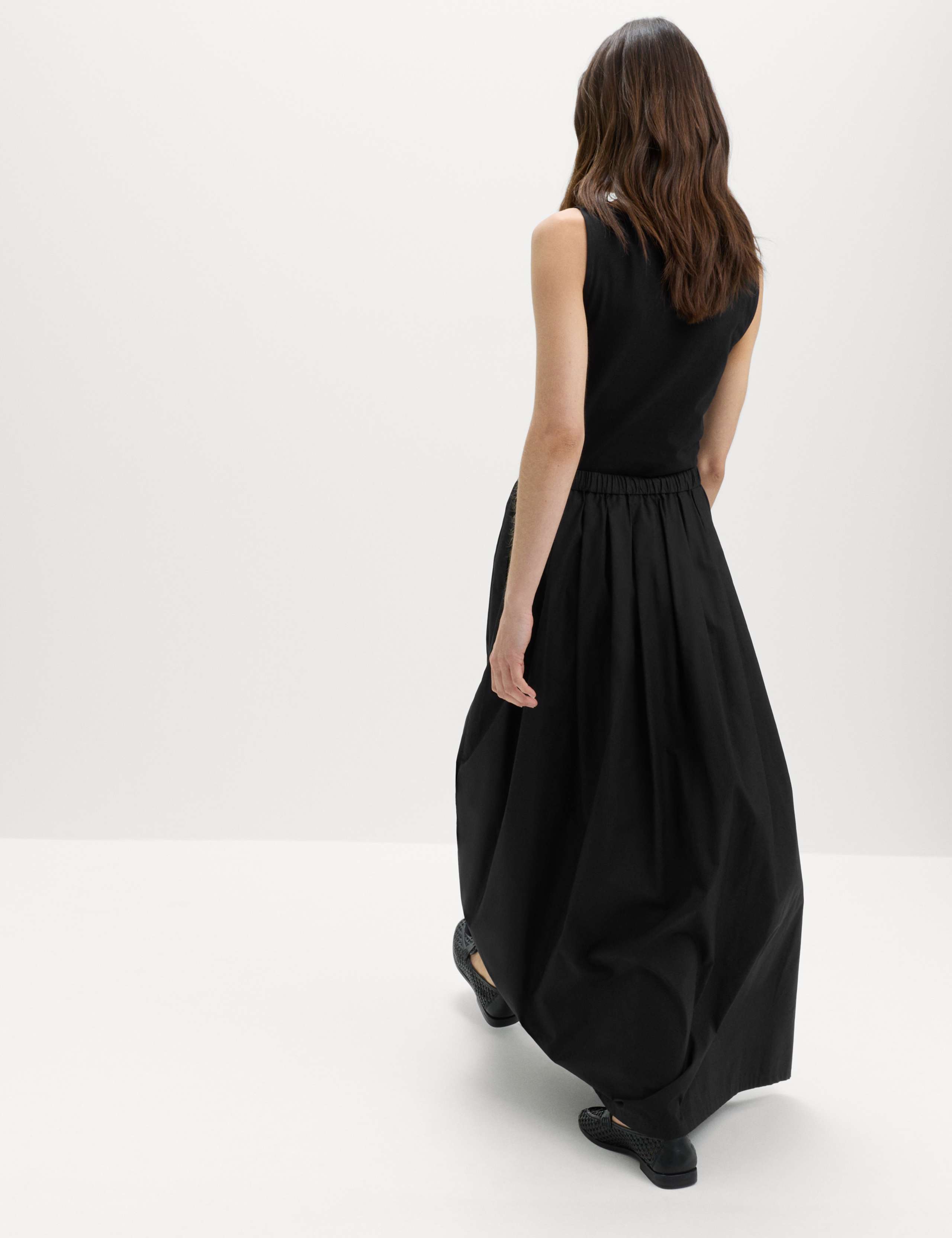 Pure Cotton Pleated Maxi Skirt 4 of 7