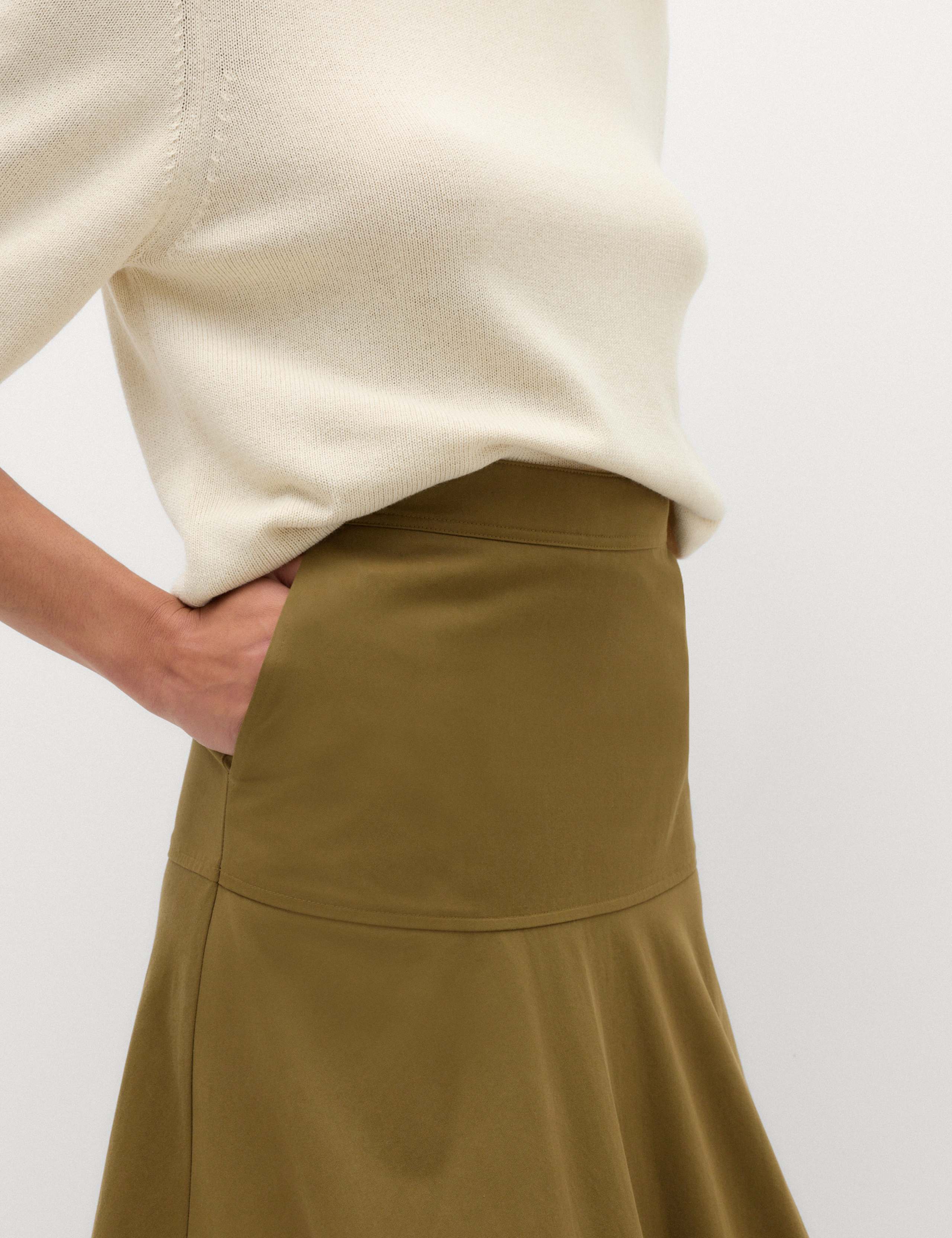 Pure Cotton Maxi Drop Waist Skirt 5 of 6