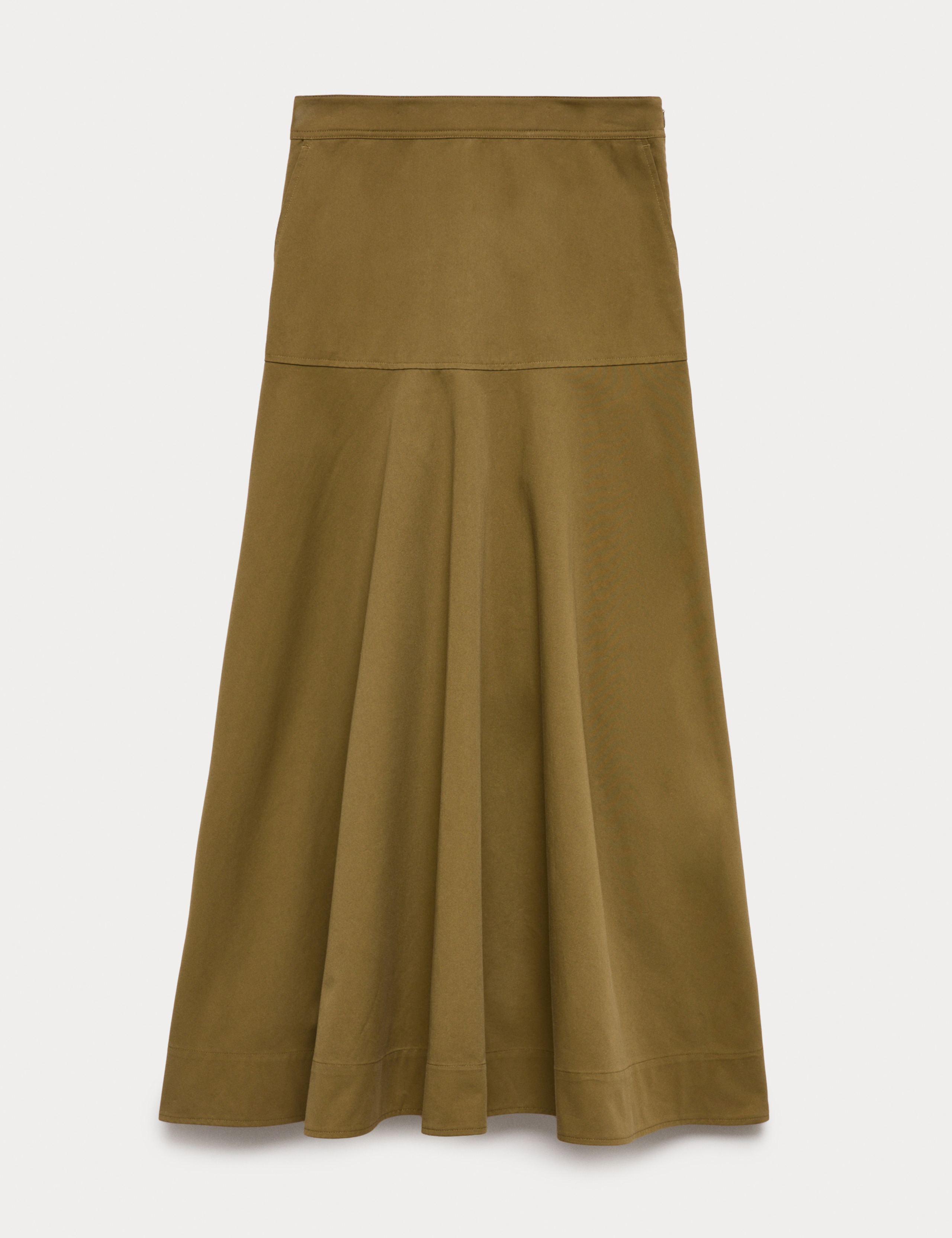 Pure Cotton Maxi Drop Waist Skirt 2 of 6