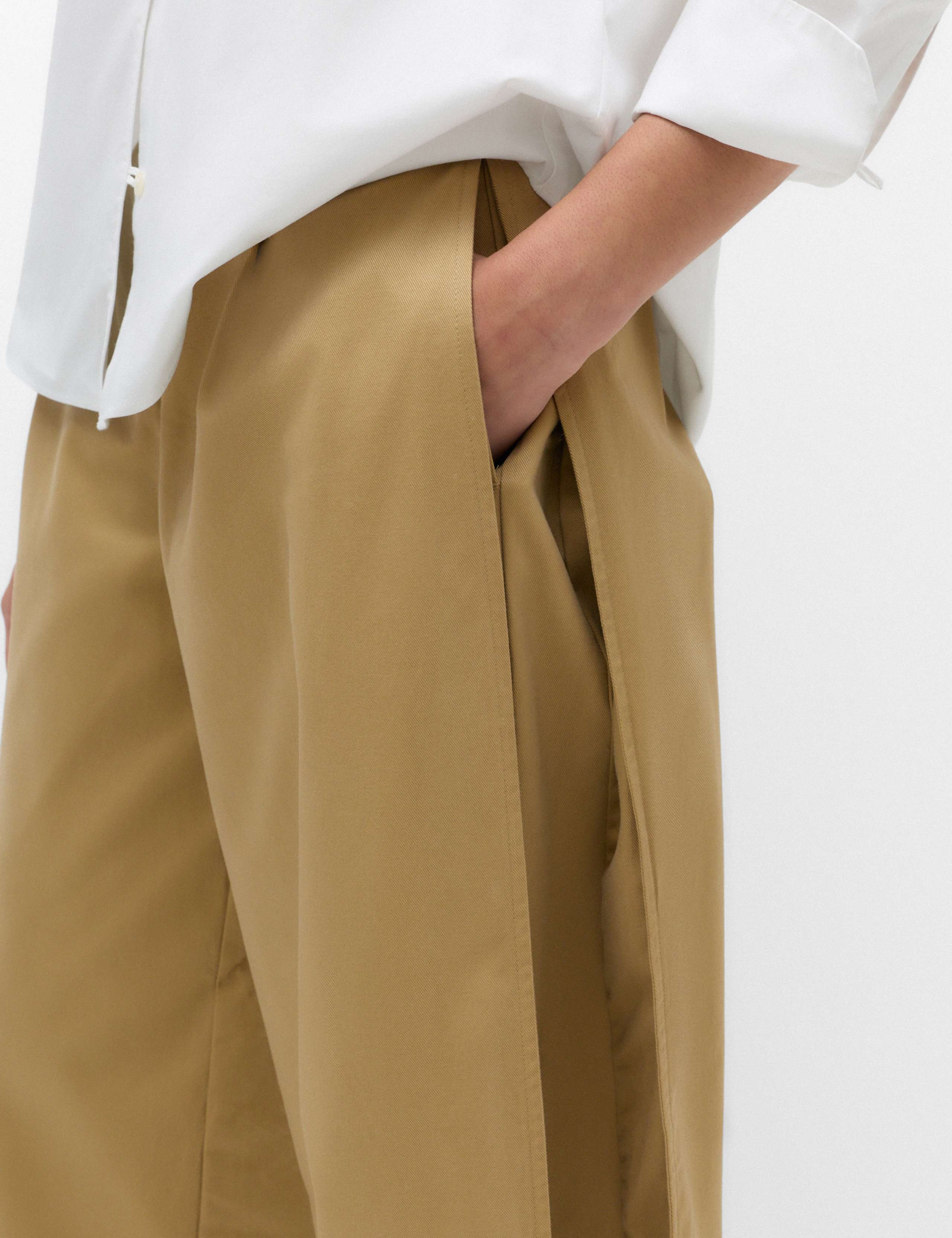 Pure Cotton Barrel Leg Trousers 3 of 6