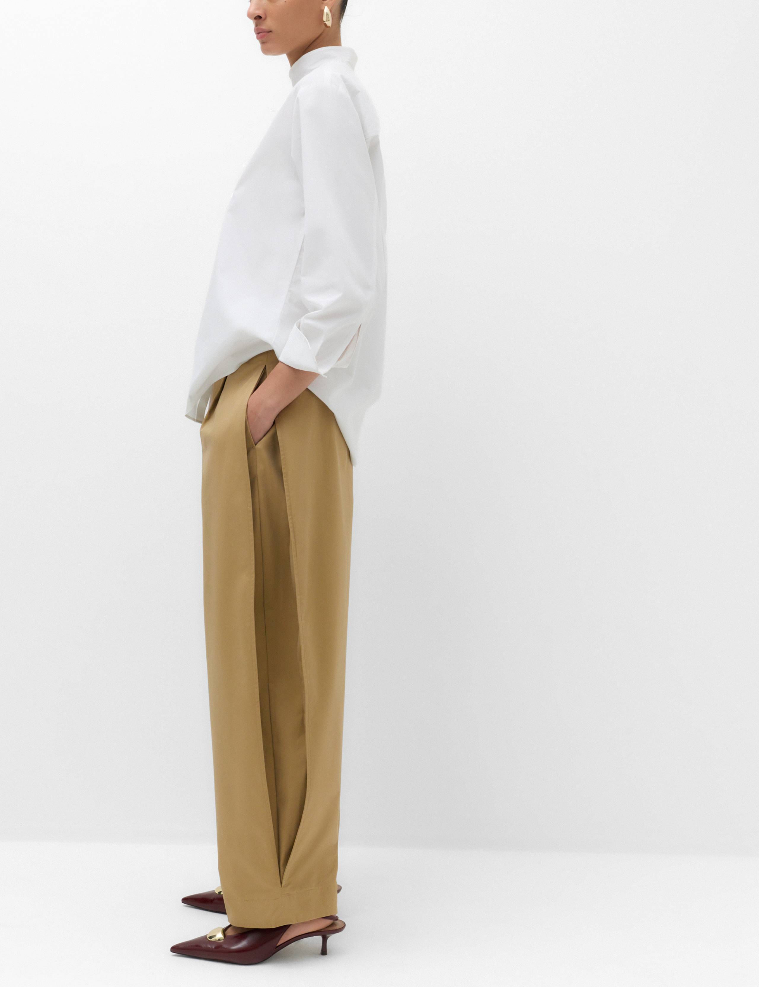 Pure Cotton Barrel Leg Trousers 5 of 6