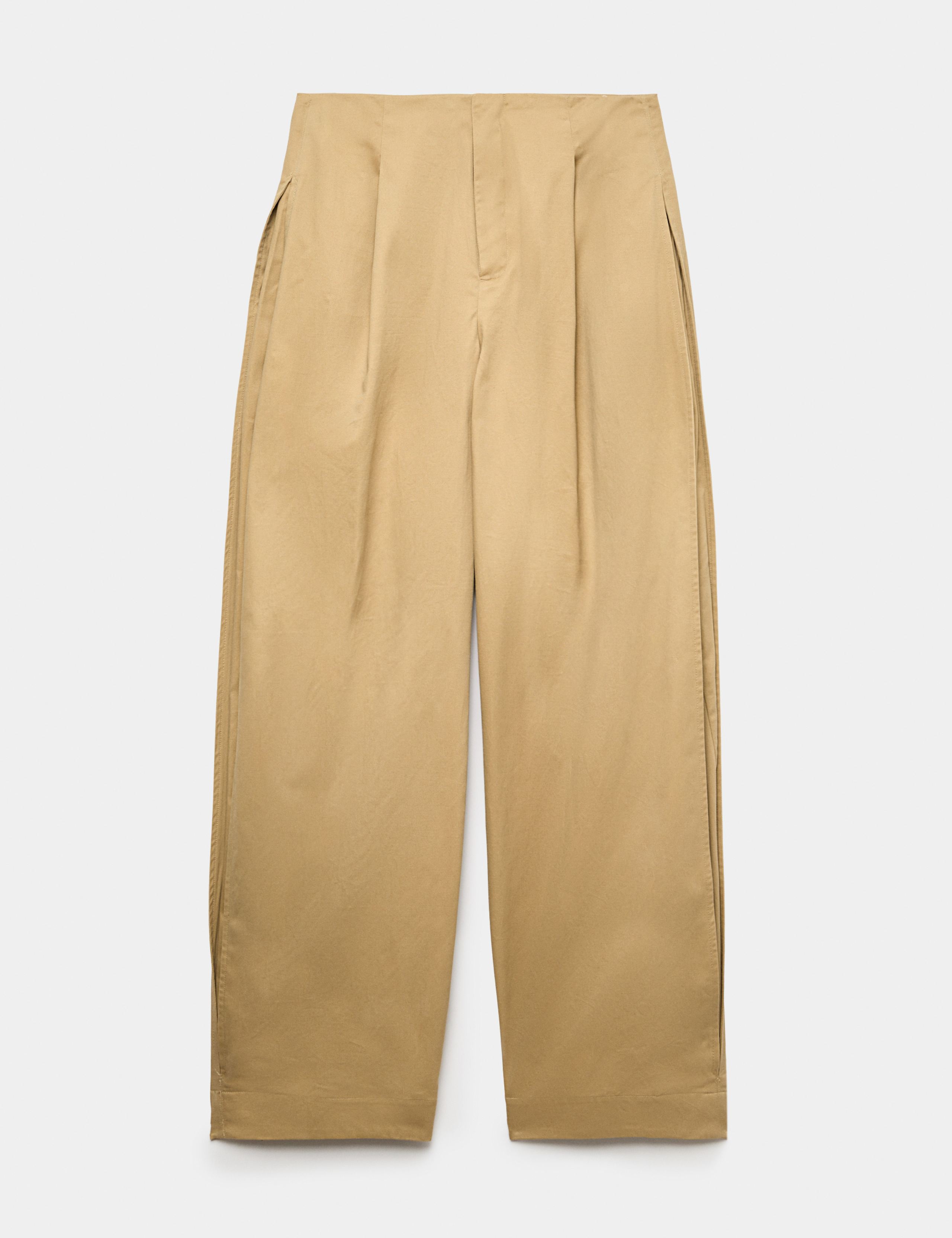Pure Cotton Barrel Leg Trousers 2 of 6