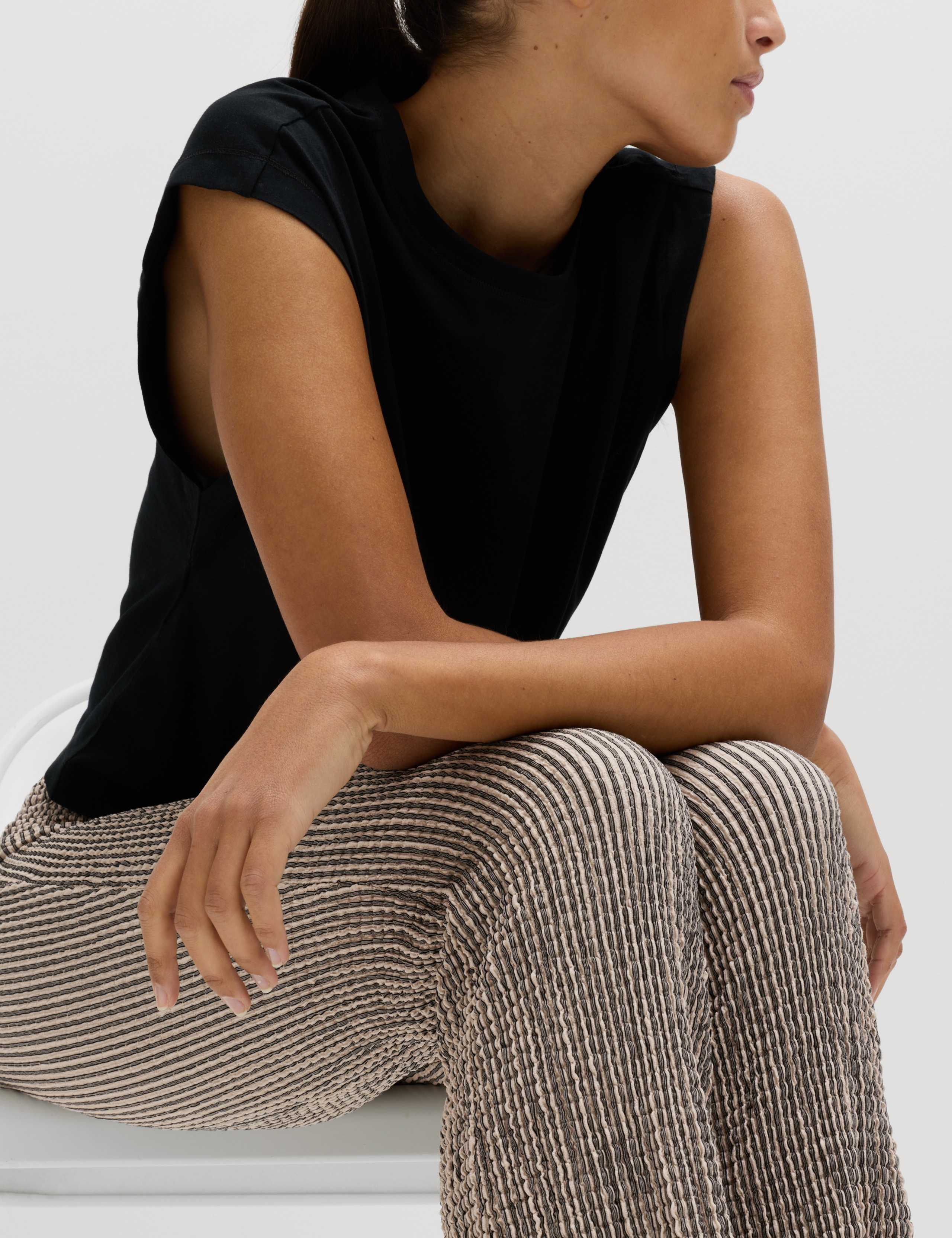 Textured Striped Flared Trousers 5 of 7