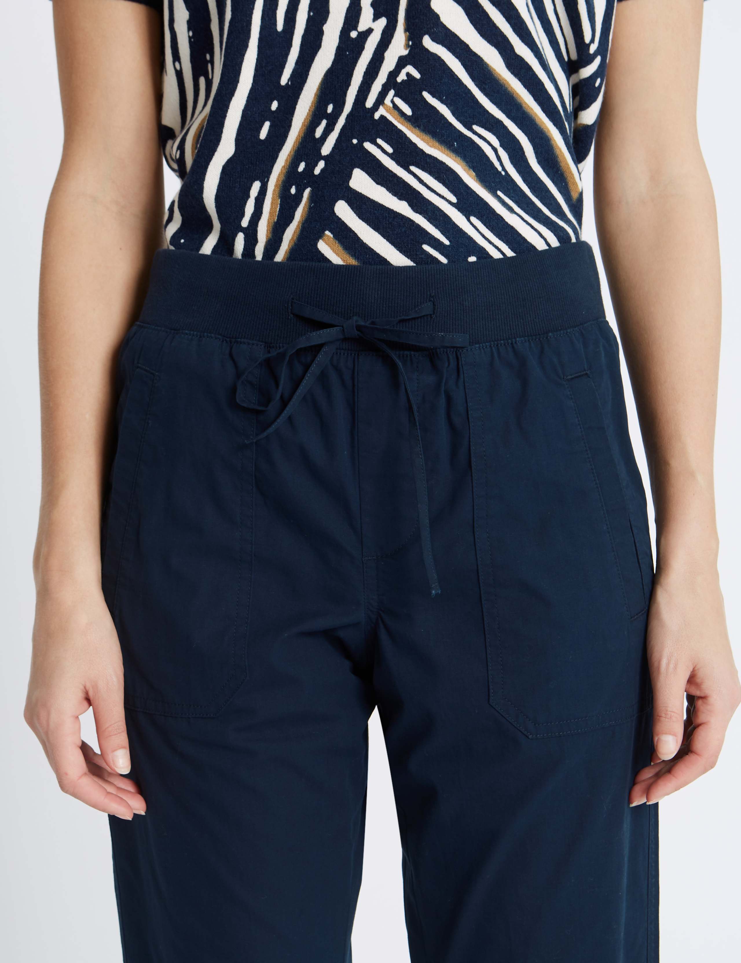 Pure Cotton Cropped Trousers 5 of 6