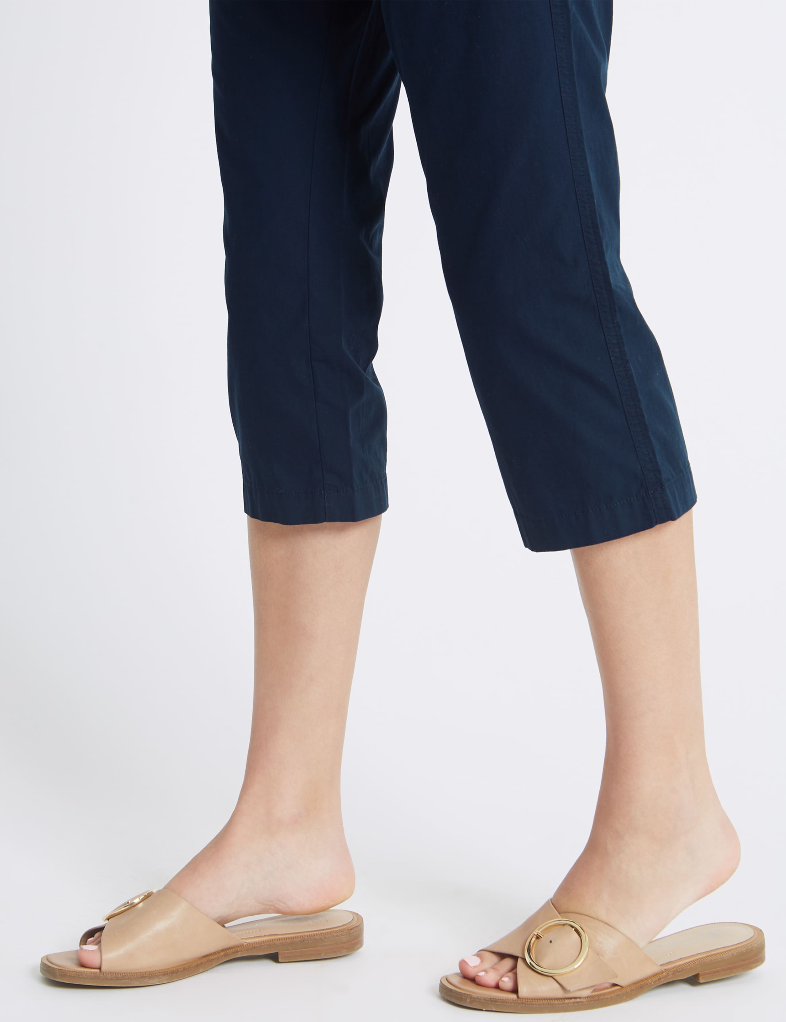 Pure Cotton Cropped Trousers 6 of 6