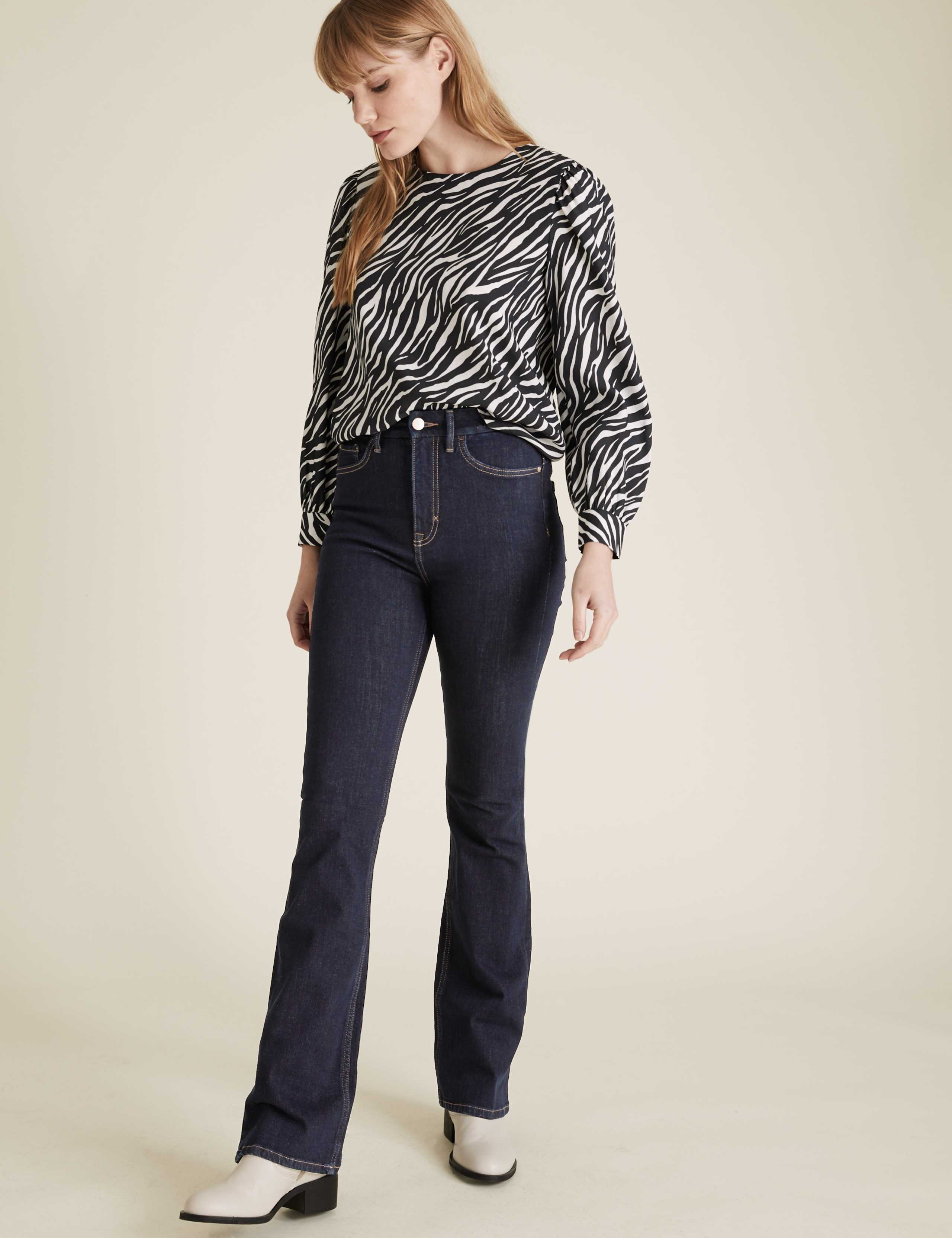 Magic Shaping High Waisted Slim Flare Jeans 1 of 5