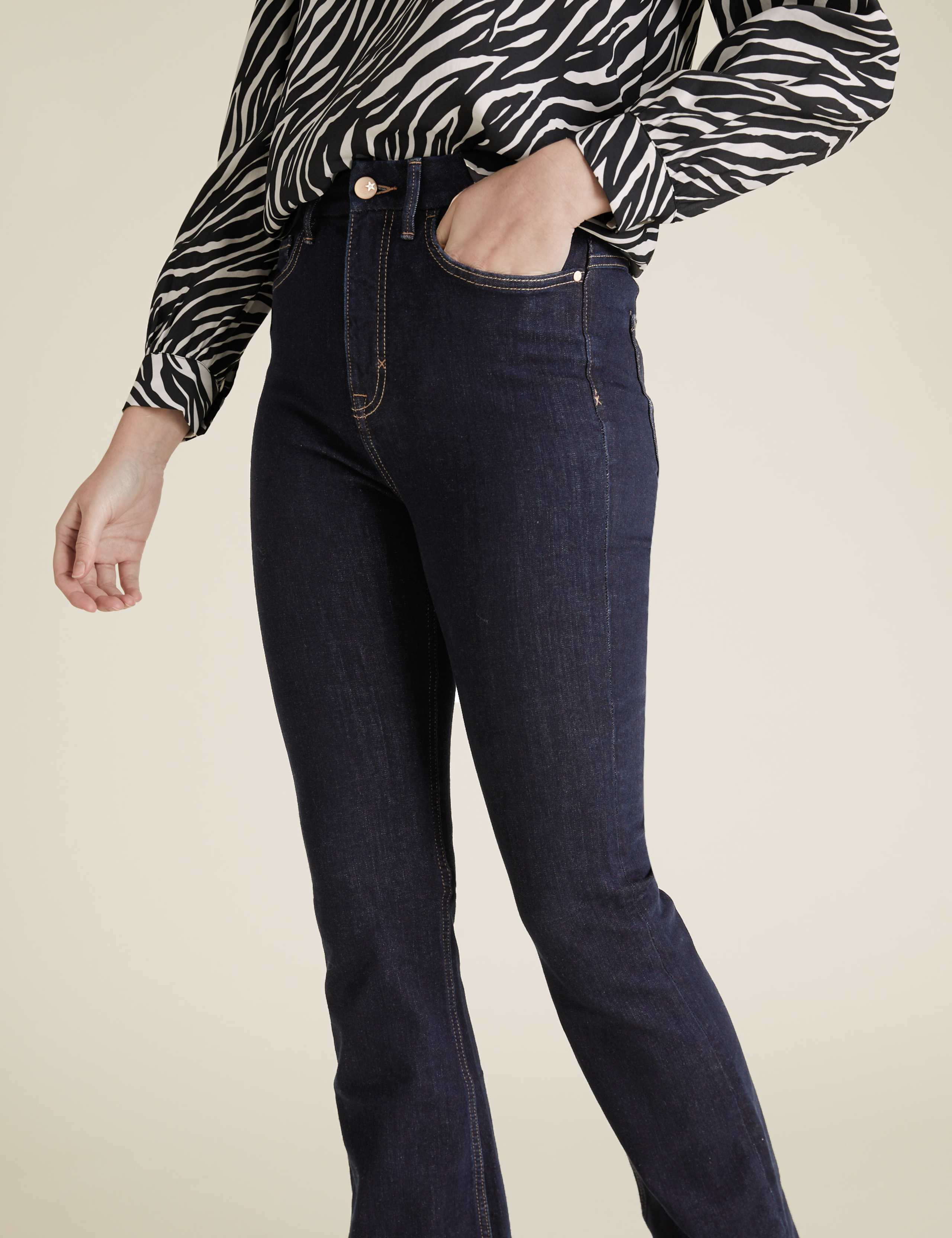 Magic Shaping High Waisted Slim Flare Jeans 3 of 5