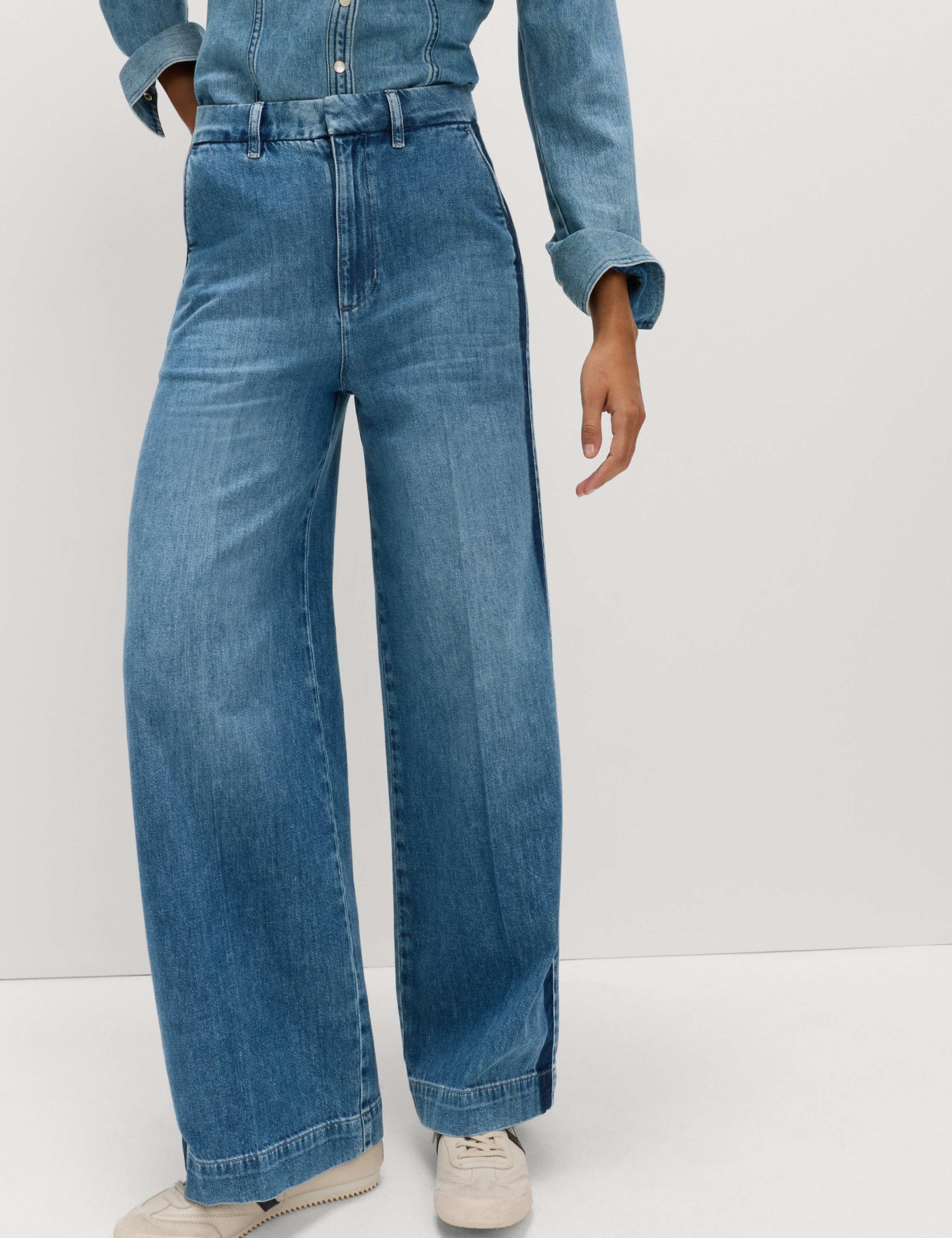 Wide Leg Denim Trouser 3 of 6