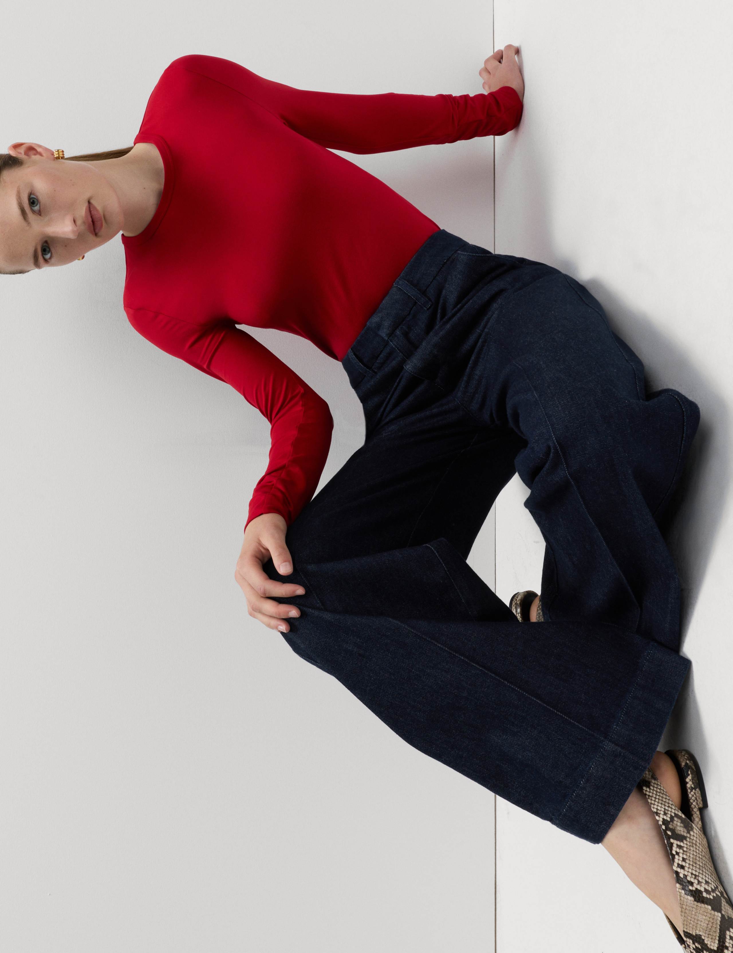 Premium High Rise Denim Trousers 4 of 6