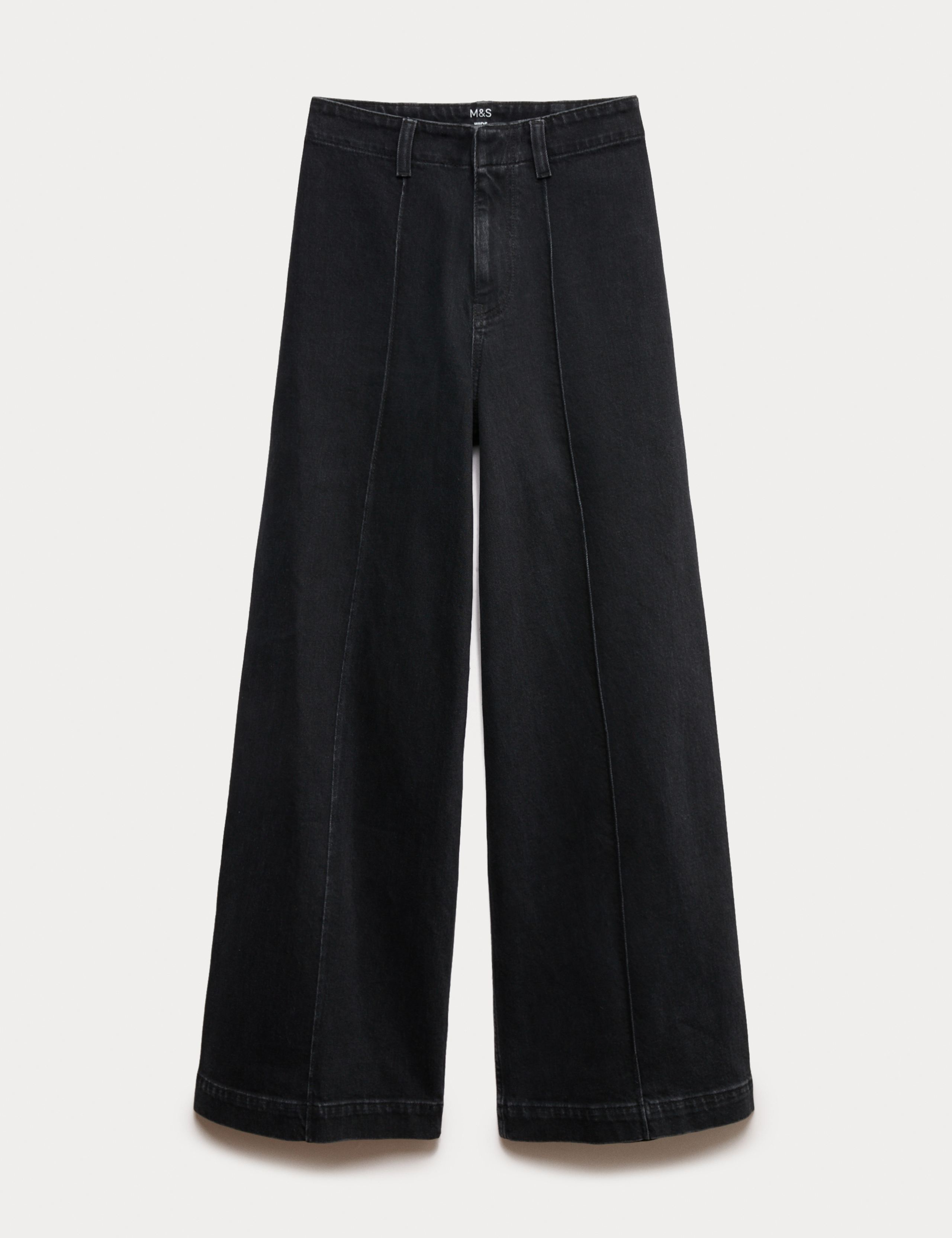Pintuck Wide Leg Ankle Grazer Jeans 2 of 7