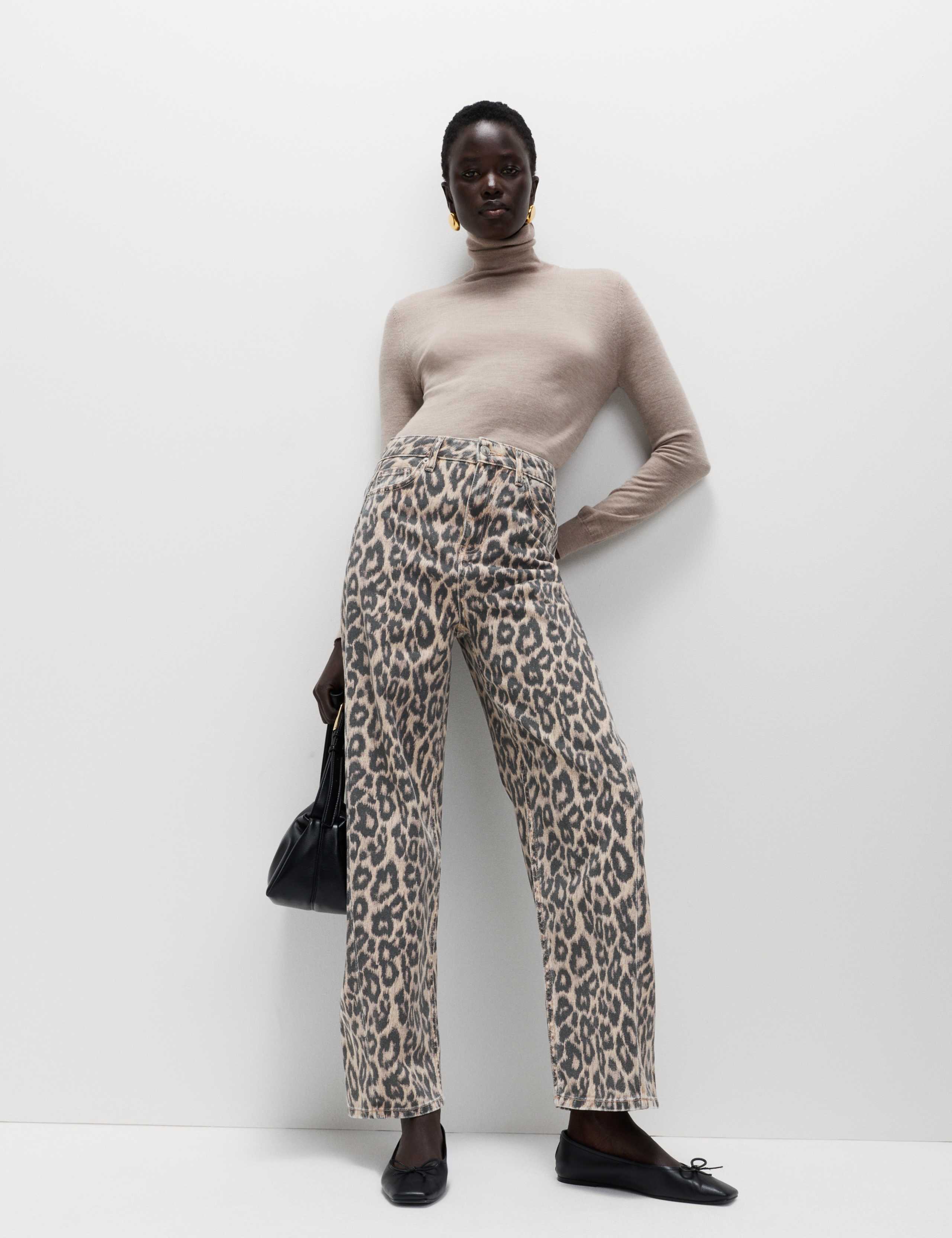 Mid Rise Animal Barrel Jeans 4 of 7