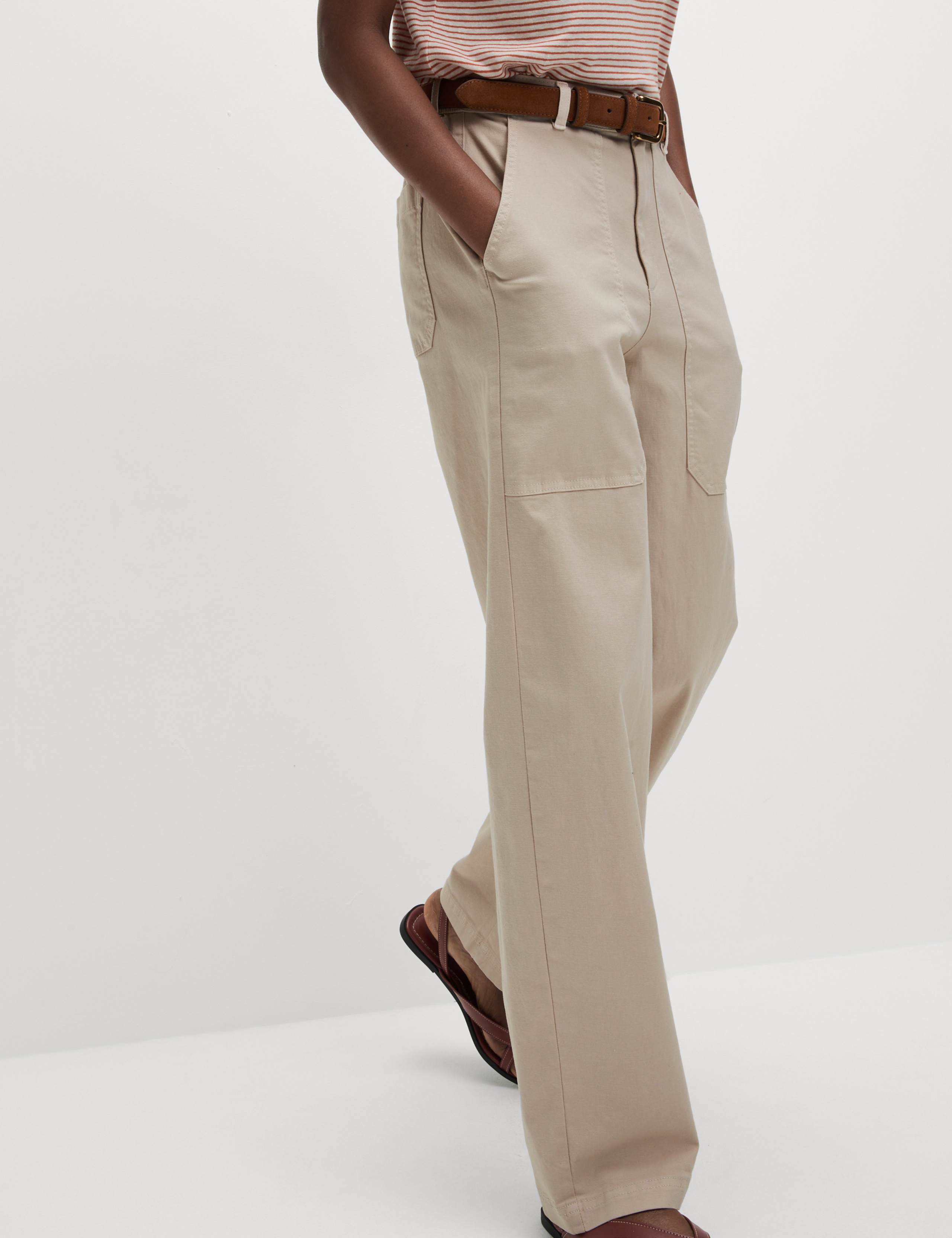 Cotton Rich Carpenter Straight Leg Trousers 5 of 6