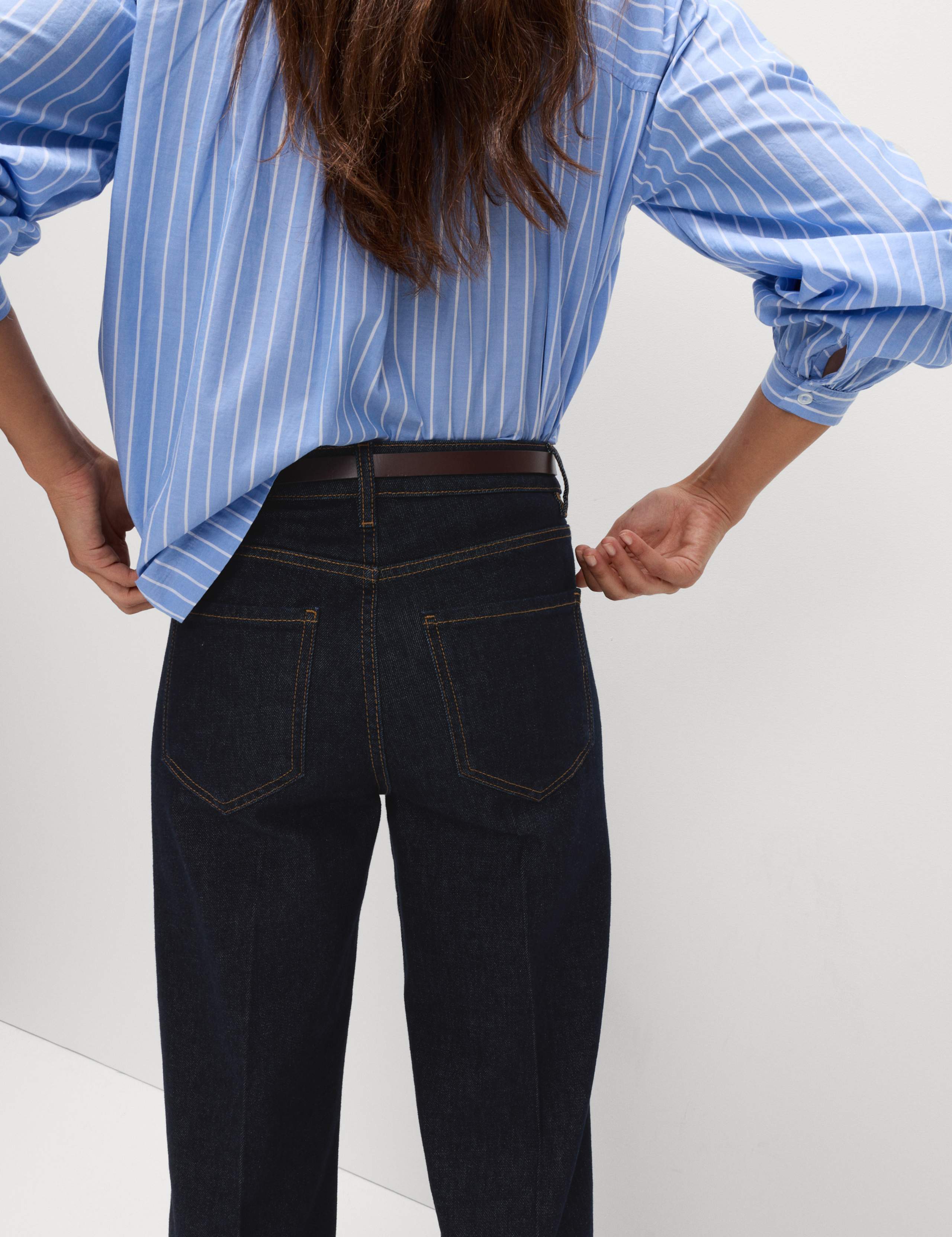 Mid Rise Wide Leg Turn Up Jeans 3 of 5