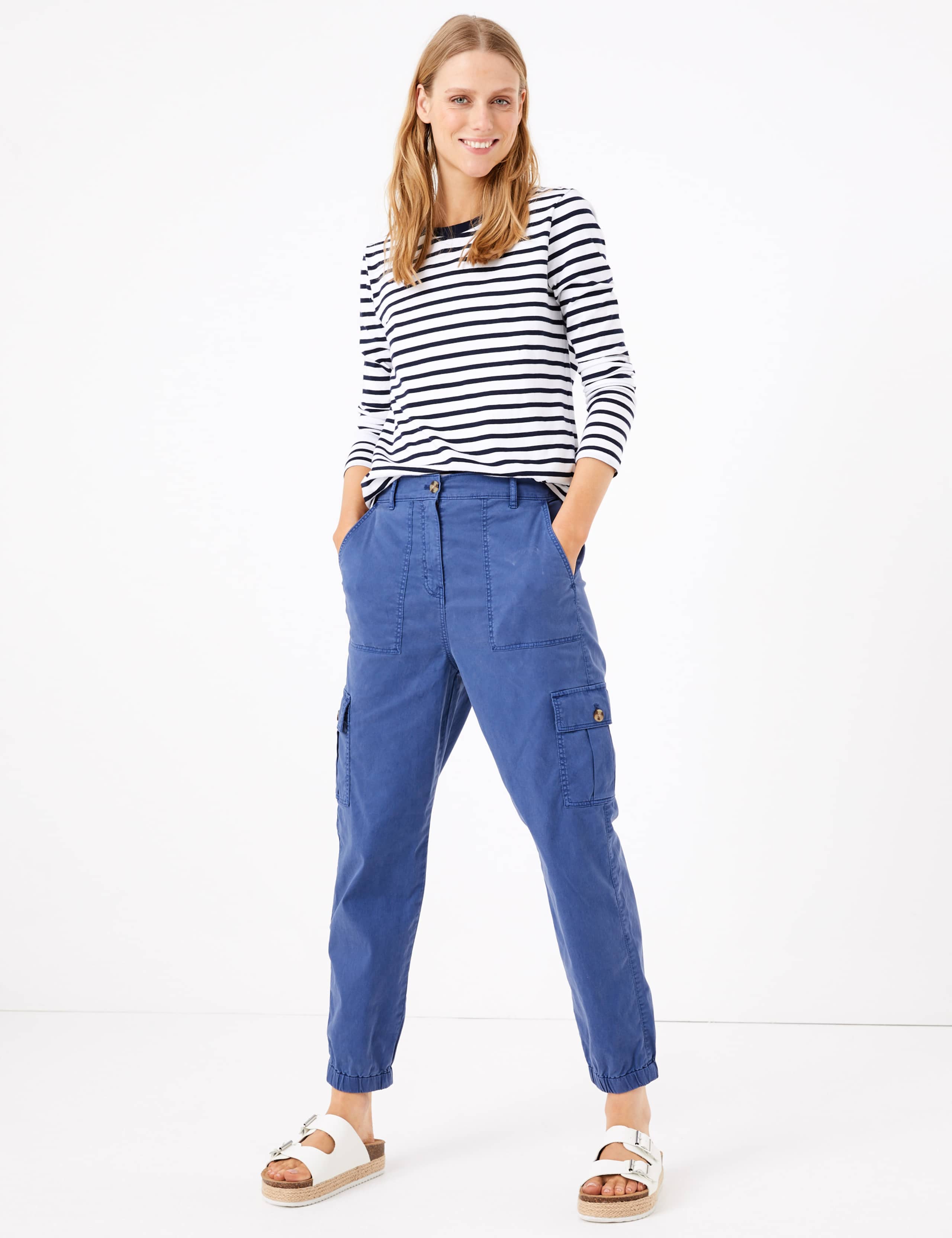 Cargo Utility Tapered Ankle Grazer Trousers 1 of 6