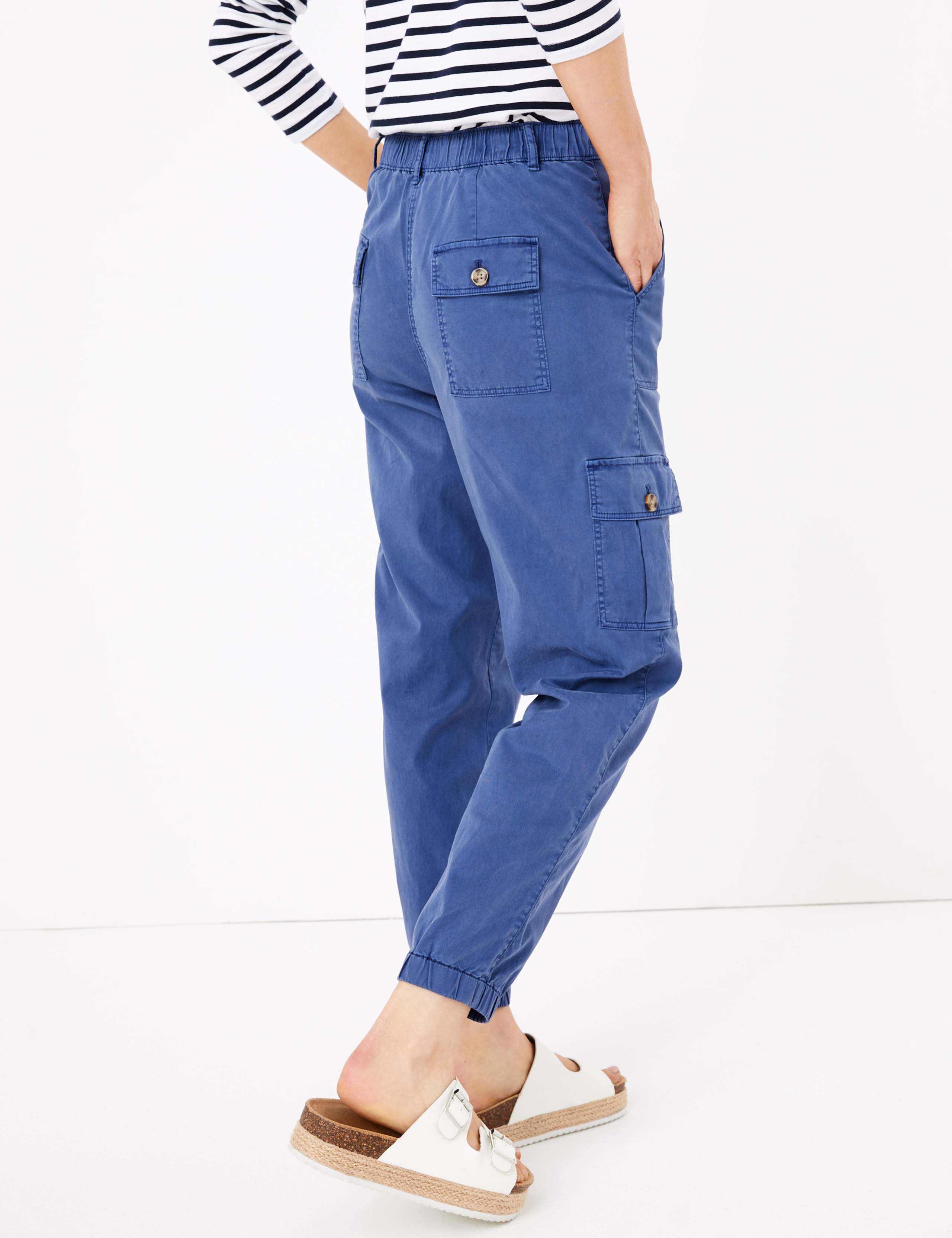 Cargo Utility Tapered Ankle Grazer Trousers 3 of 6